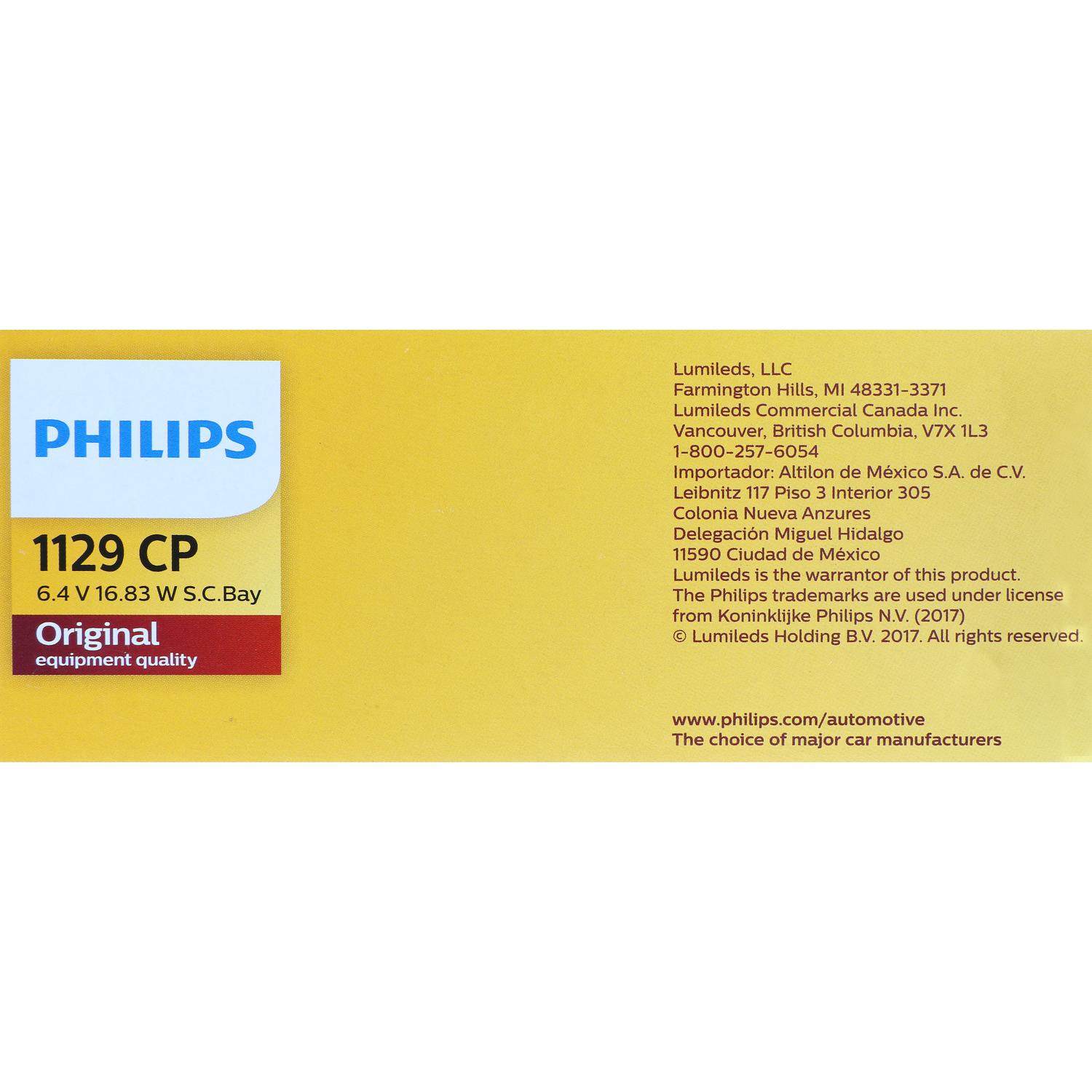 Philips 1129CP - Turn Signal Light Bulb Philips 1129CP Back Up Light Bulb product image 6 of 10