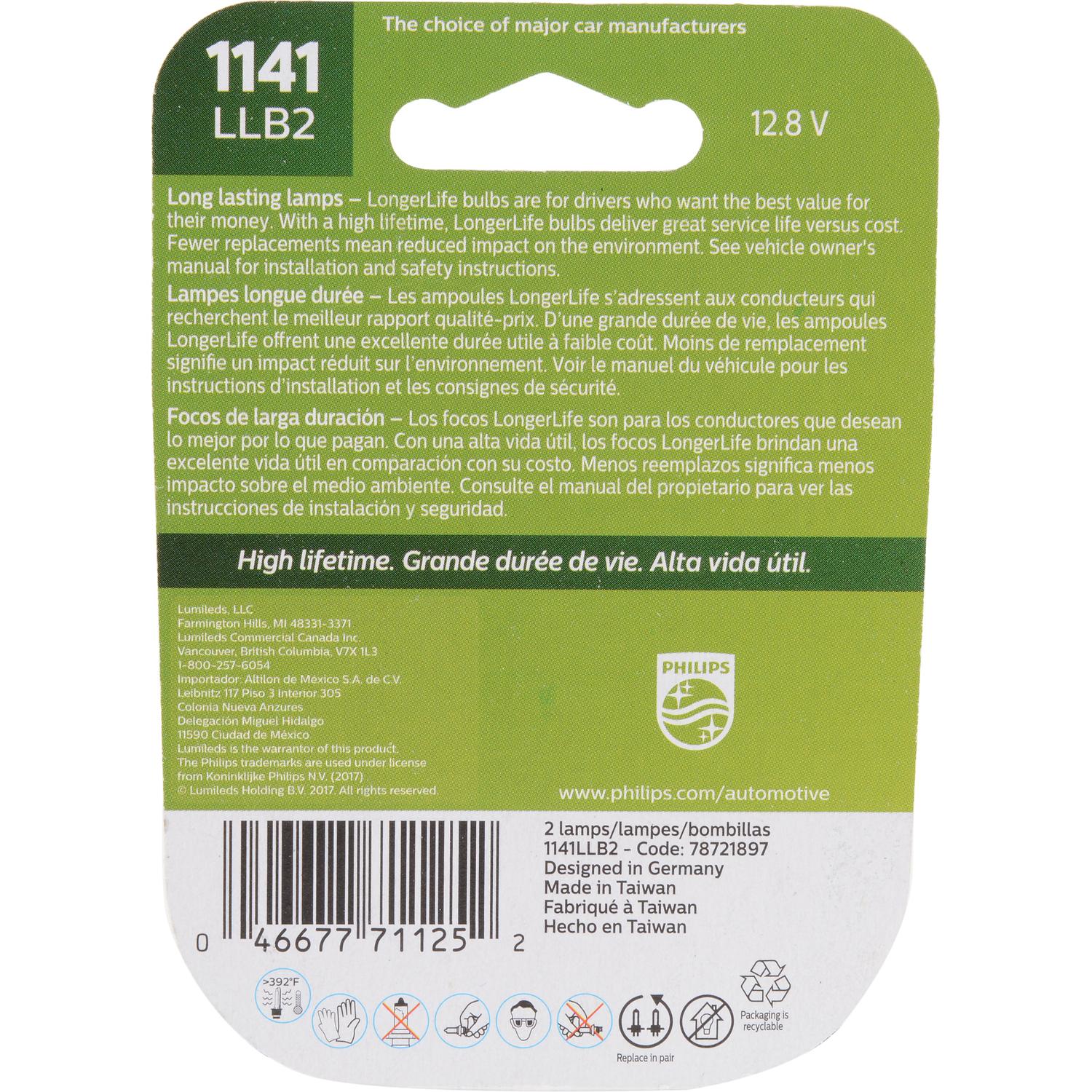 Philips 1141LLB2 Back Up Light Bulb product image 6 of 10