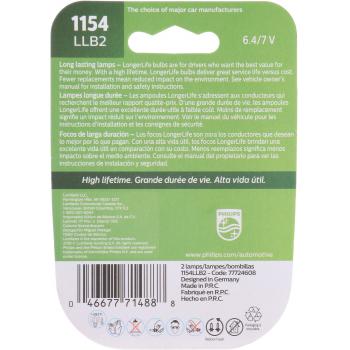 Philips 1154LLB2 Brake Light Bulb product image 6 of 10