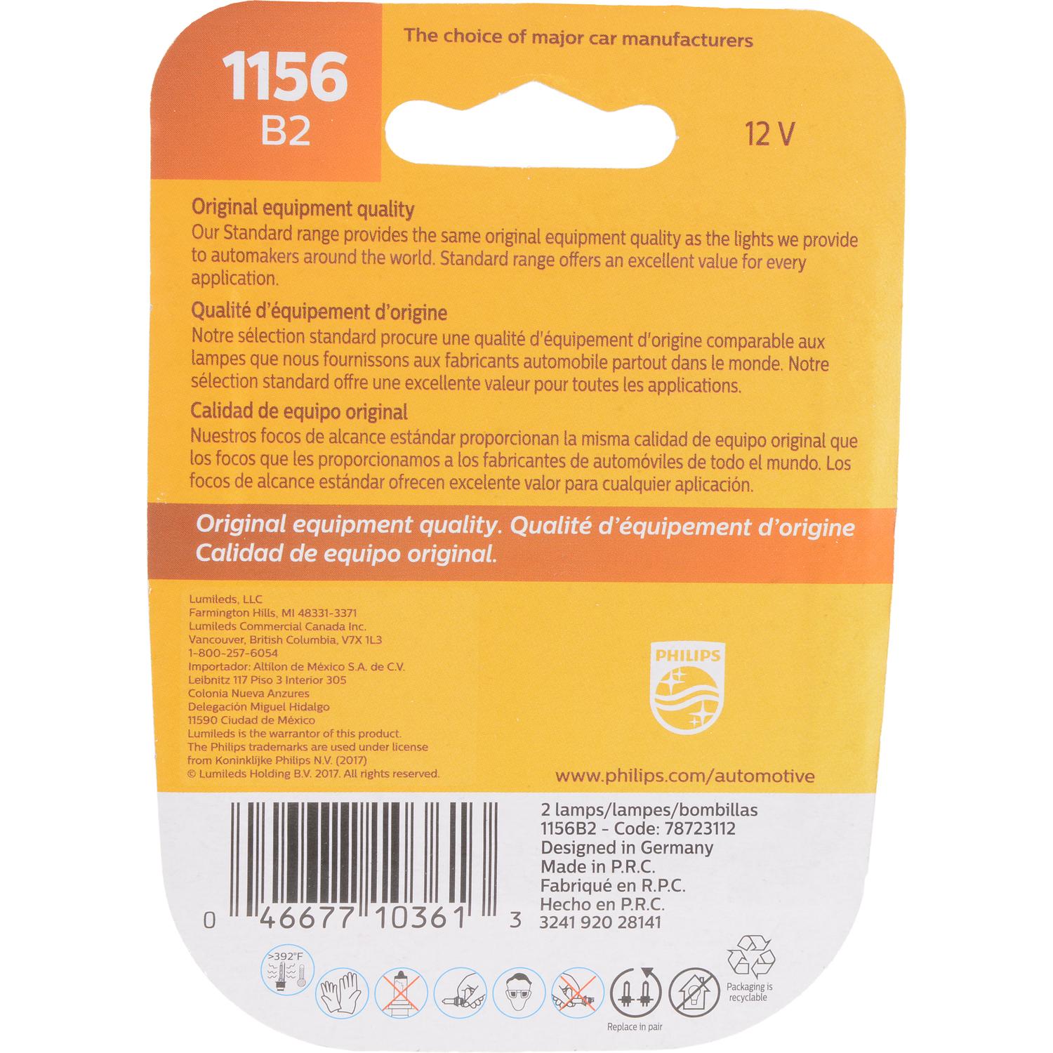 Philips 1156B2 - Center High Mount Stop Light Bulb Philips 1156B2 Back Up Light Bulb product image 6 of 10