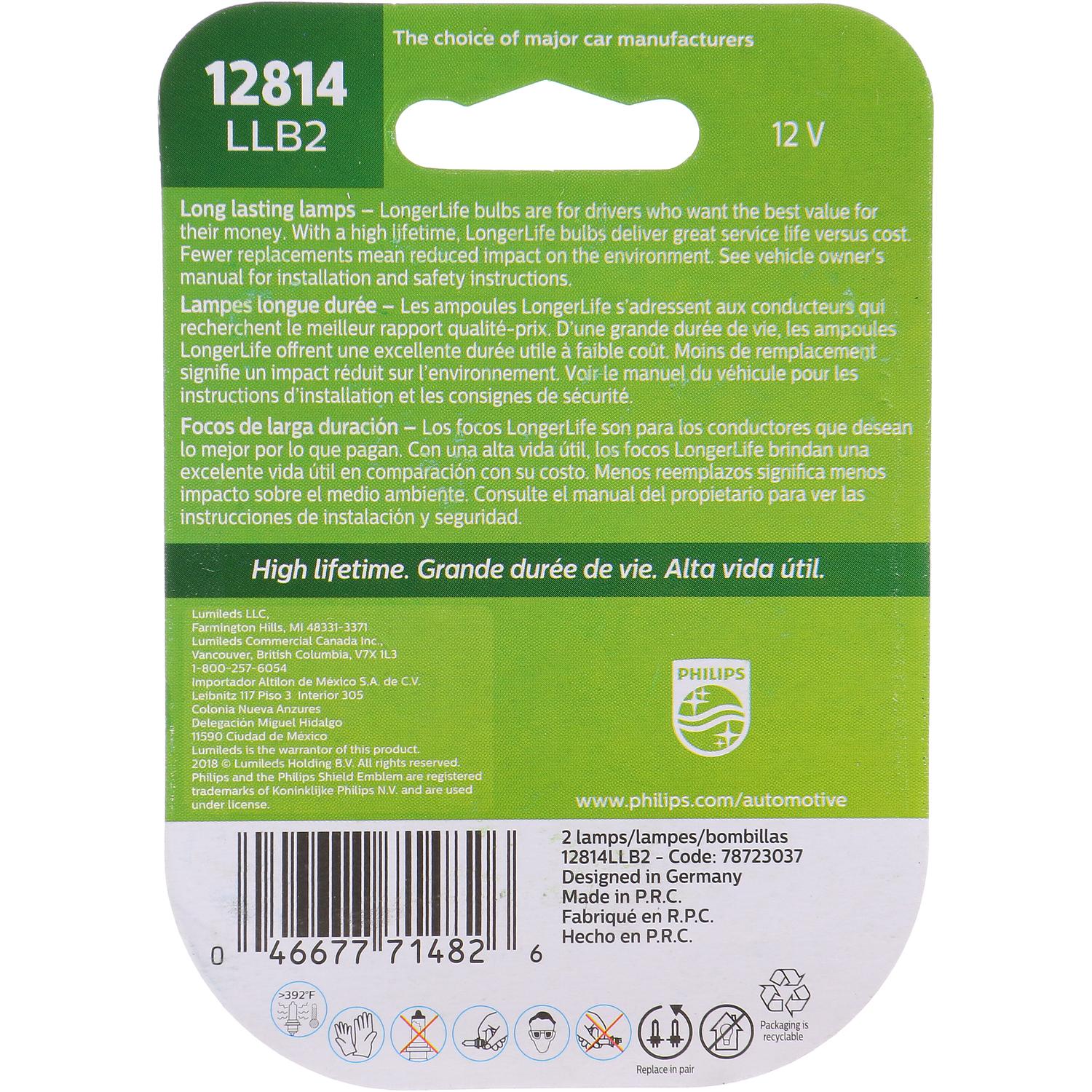 Philips 12814LLB2 - Multi Purpose Light Bulb Philips 12814LLB2 Back Up Light Bulb product image 6 of 10