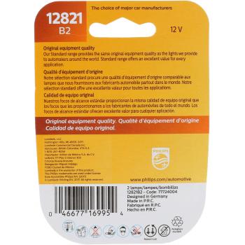 Philips 12821B2 Back Up Light Bulb product image 6 of 10