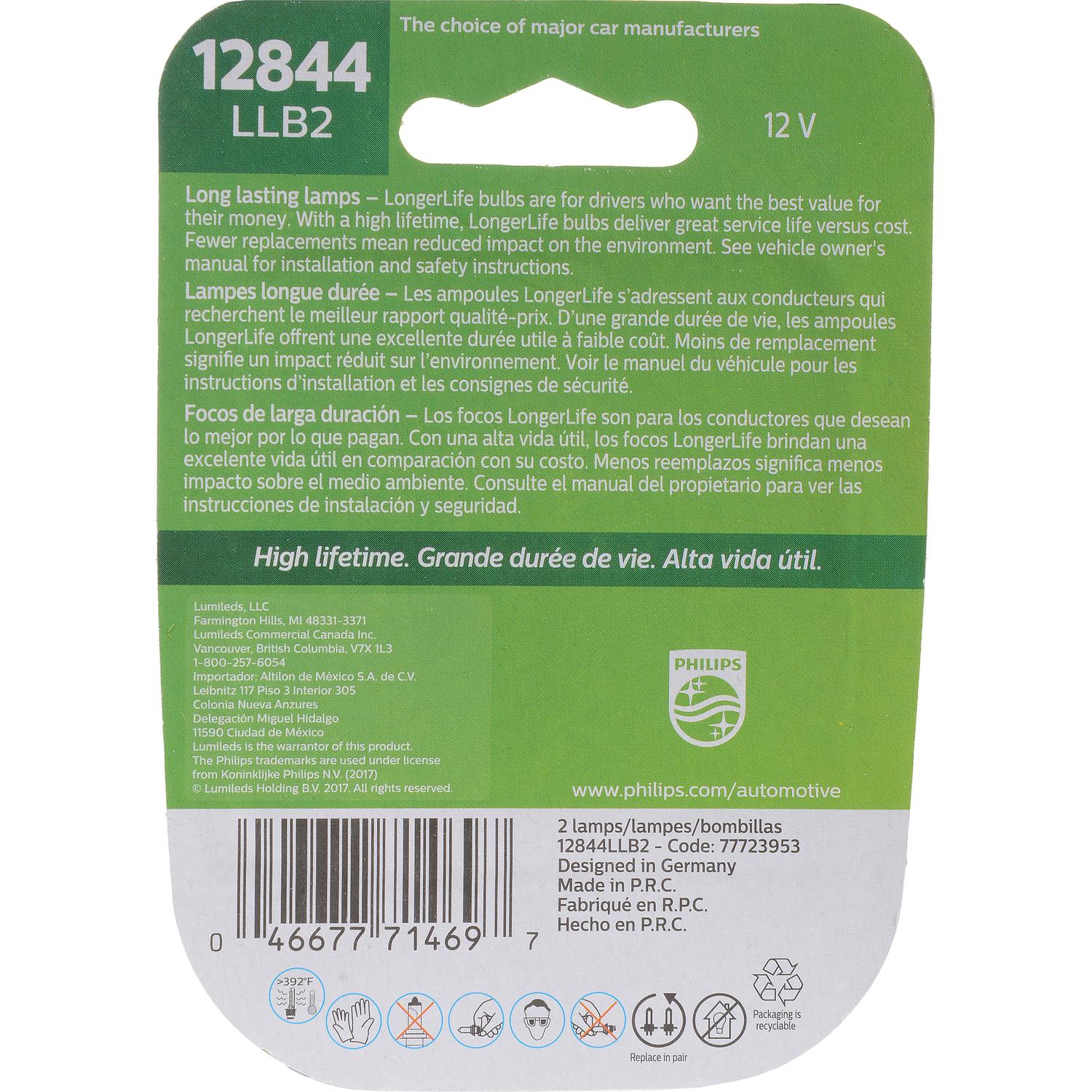 Philips 12844LLB2 - Multi Purpose Light Bulb Philips 12844LLB2 Ash Tray Light Bulb product image 6 of 10