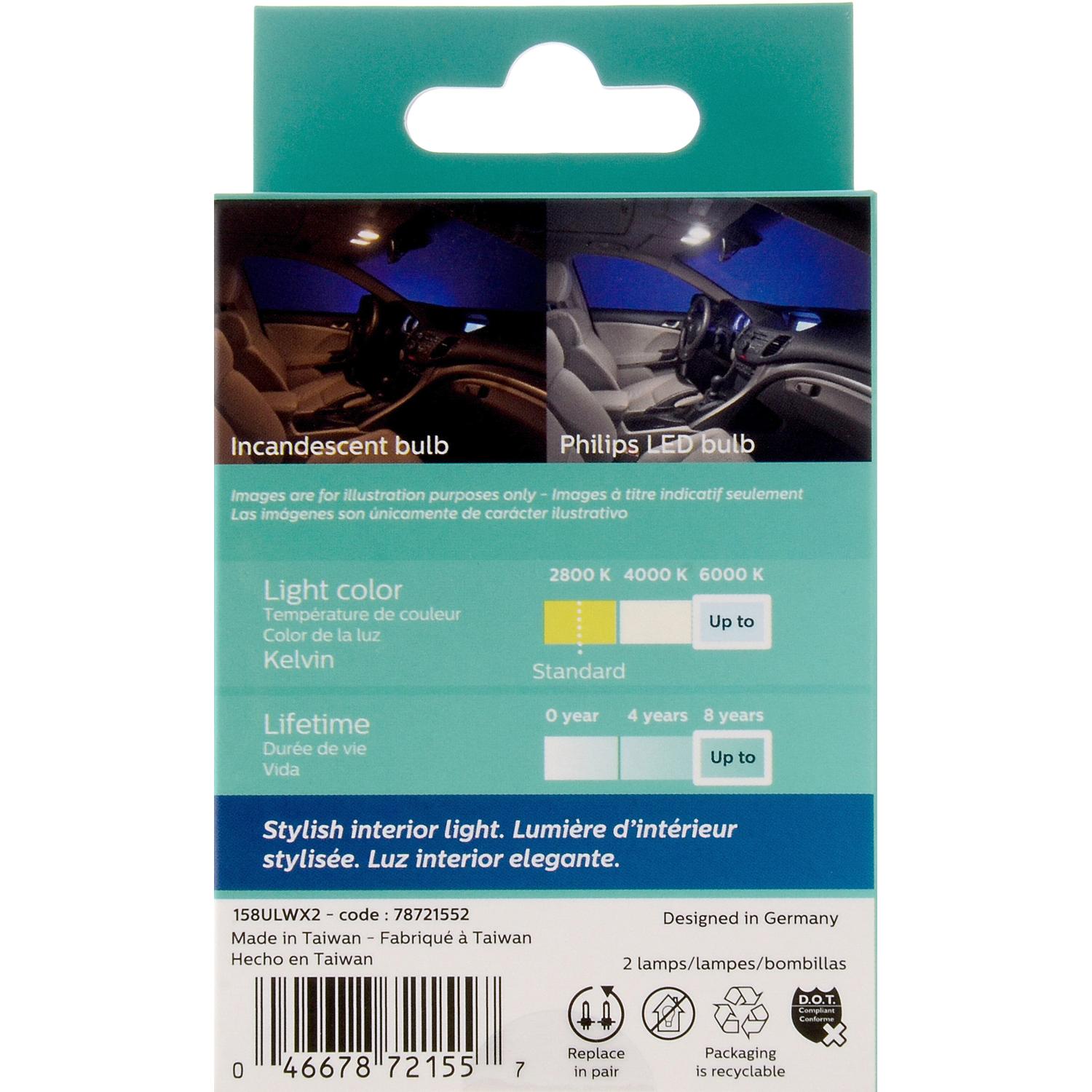 Philips 158WLED - Multi Purpose Light Bulb Philips 158WLED Ash Tray Light Bulb product image 6 of 10