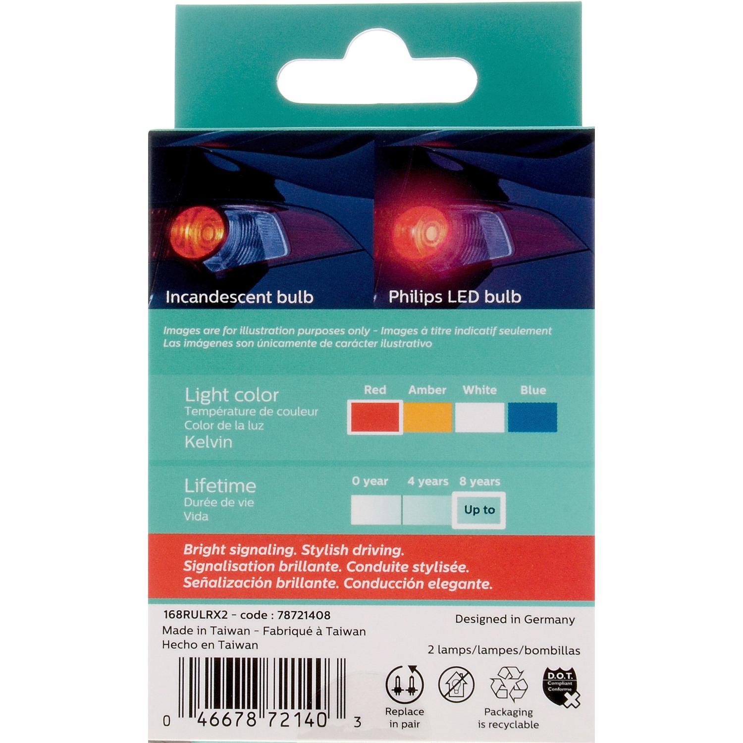 Philips 168RLED - Multi Purpose Light Bulb Philips 168RLED Ash Tray Light Bulb product image 6 of 10