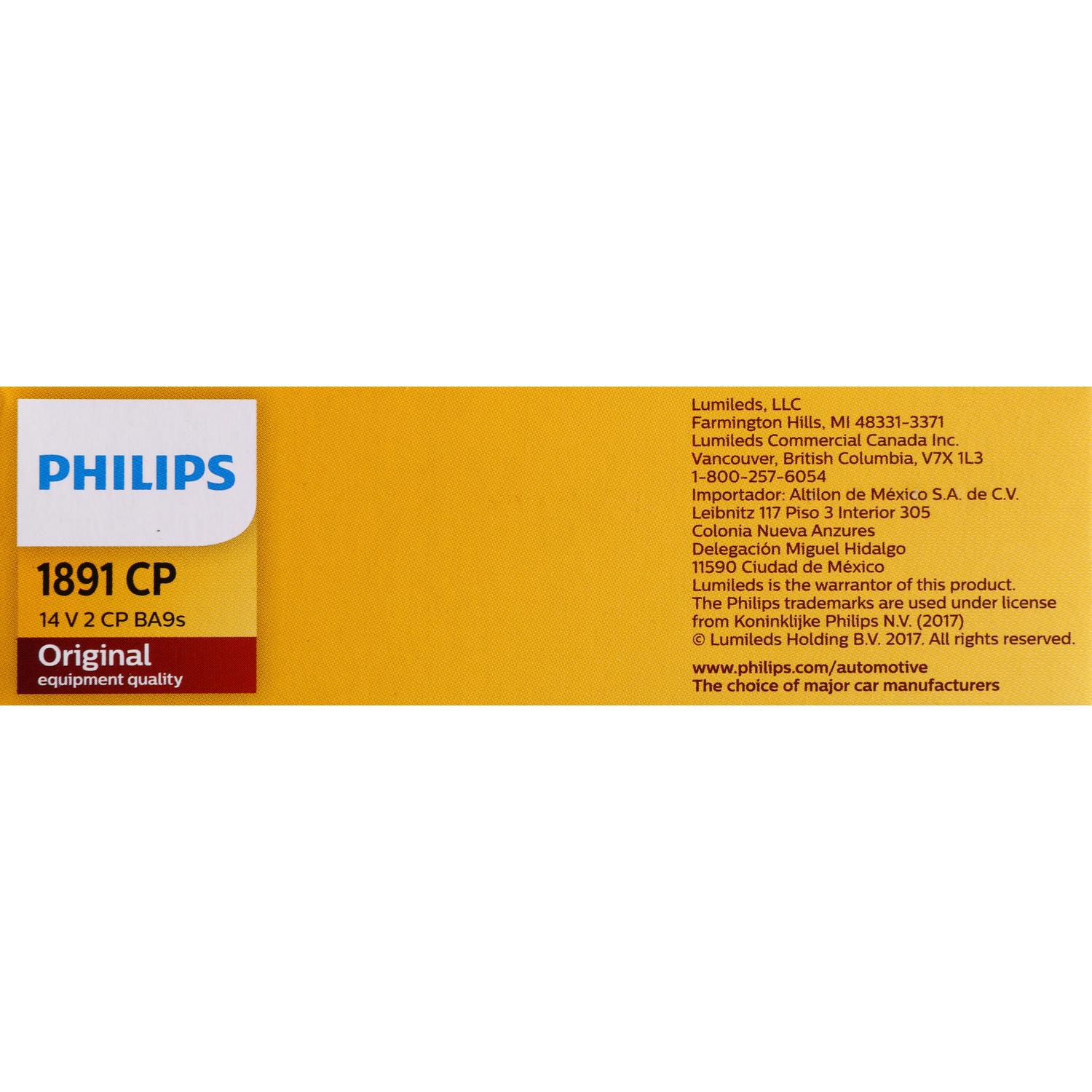 Philips 1891CP - Instrument Panel Light Bulb Philips 1891CP Ash Tray Light Bulb product image 6 of 10