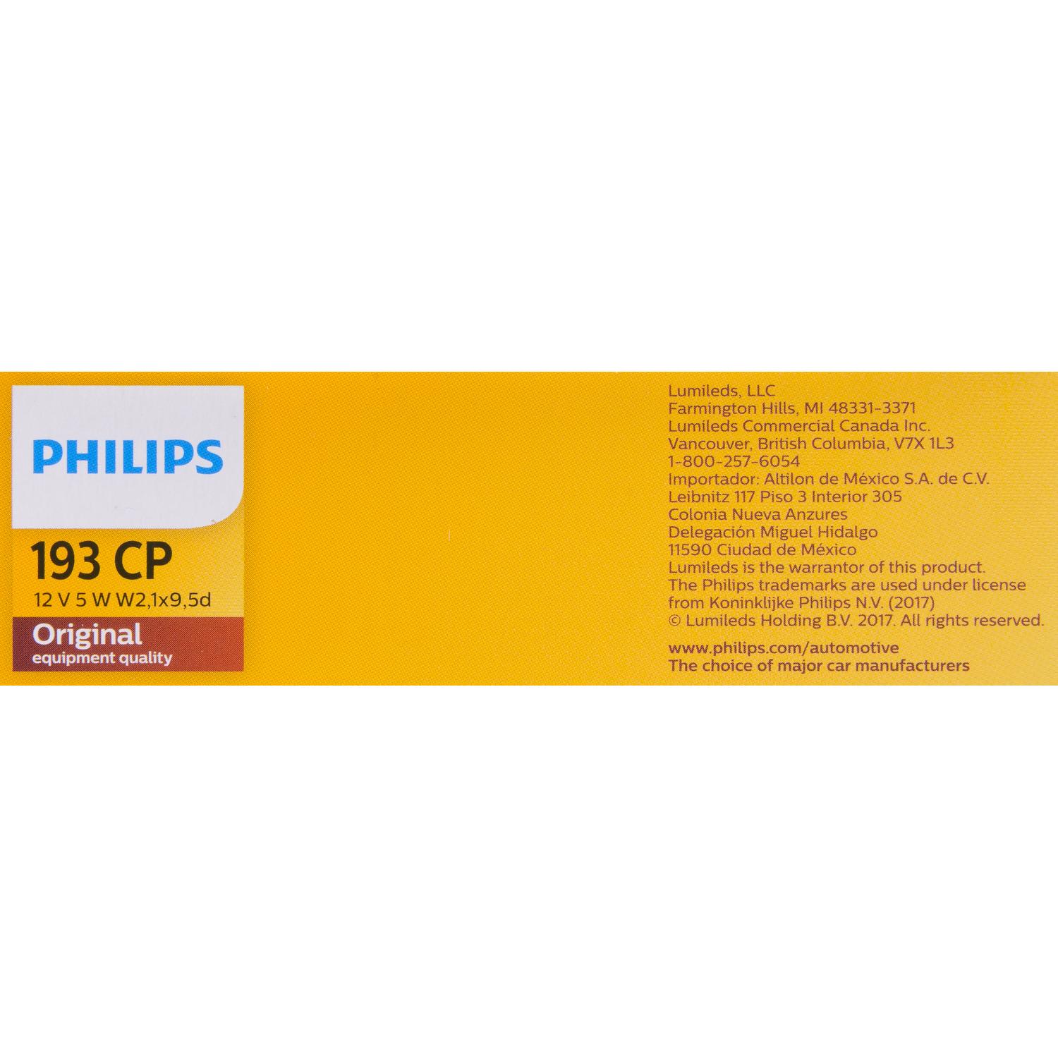 Philips 193CP - Multi Purpose Light Bulb Philips 193CP Instrument Panel Light Bulb product image 6 of 10