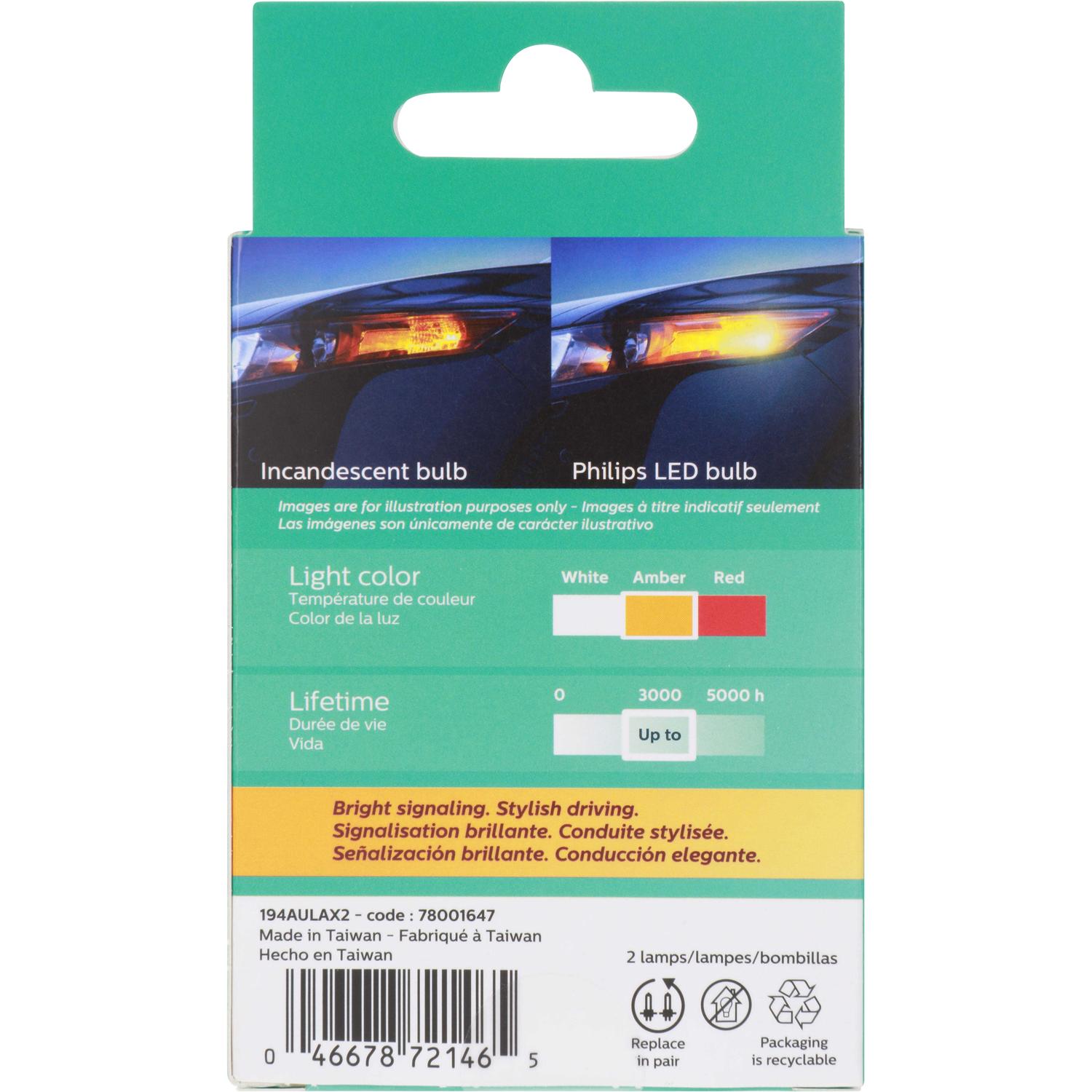 Philips 194ALED - Multi Purpose Light Bulb Philips 194ALED Ash Tray Light Bulb product image 16 of 24