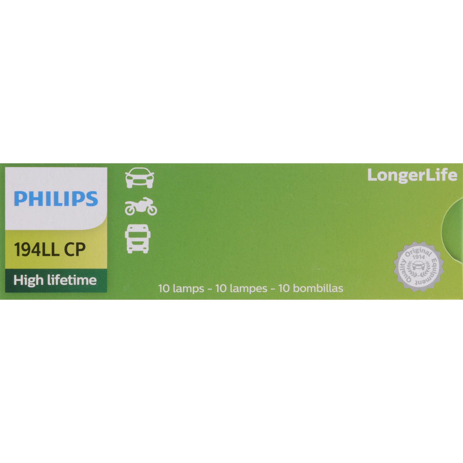 Philips 194LLCP - Multi Purpose Light Bulb Philips 194LLCP Ash Tray Light Bulb product image 7 of 10