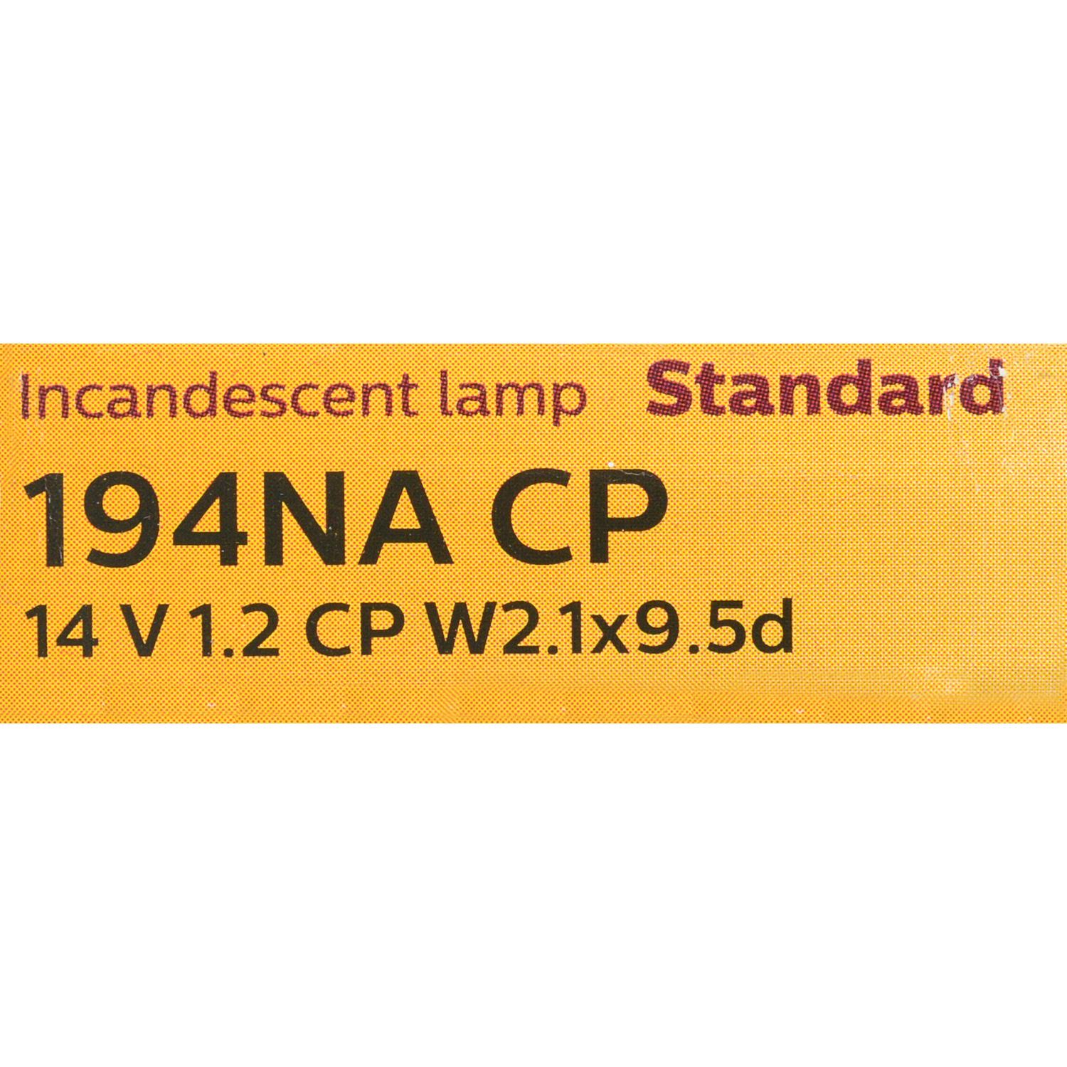 Philips 194NACP - Instrument Panel Light Bulb Philips 194NACP Auto Trans Indicator Light Bulb product image 7 of 9