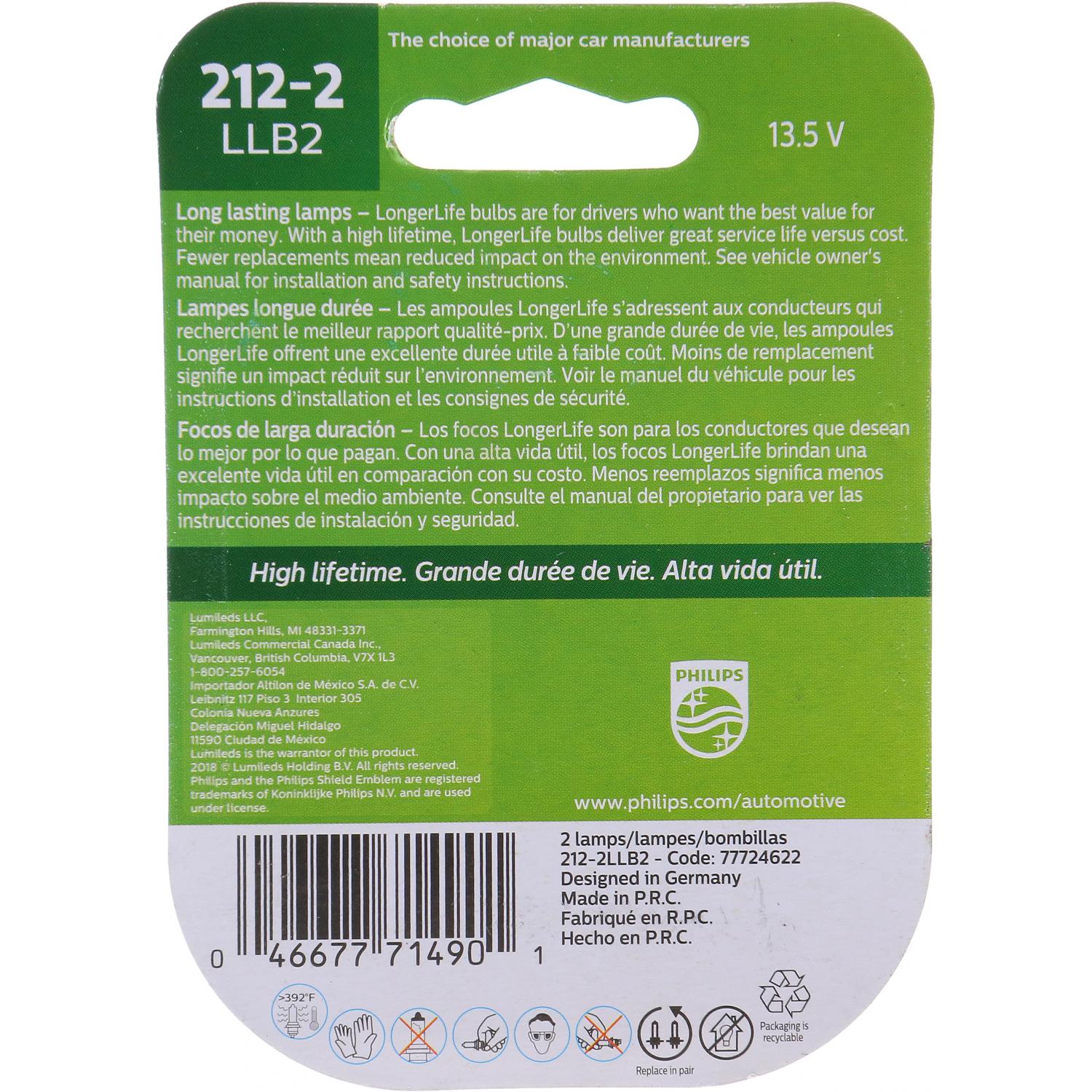 Philips 2122LLB2 - Center High Mount Stop Light Bulb Philips 2122LLB2 Cargo Box Light Bulb product image 6 of 10