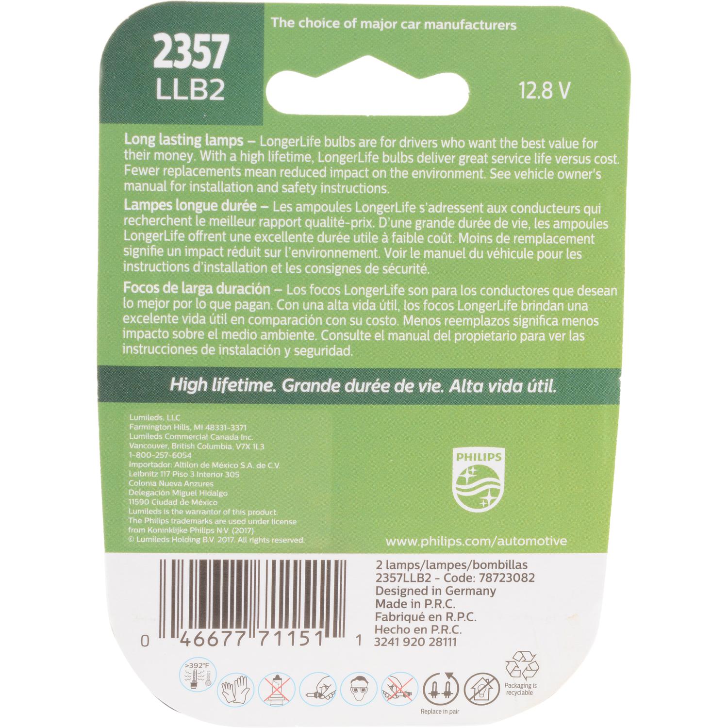 Philips 2357LLB2 - Center High Mount Stop Light Bulb Philips 2357LLB2 Brake Light Bulb product image 6 of 10