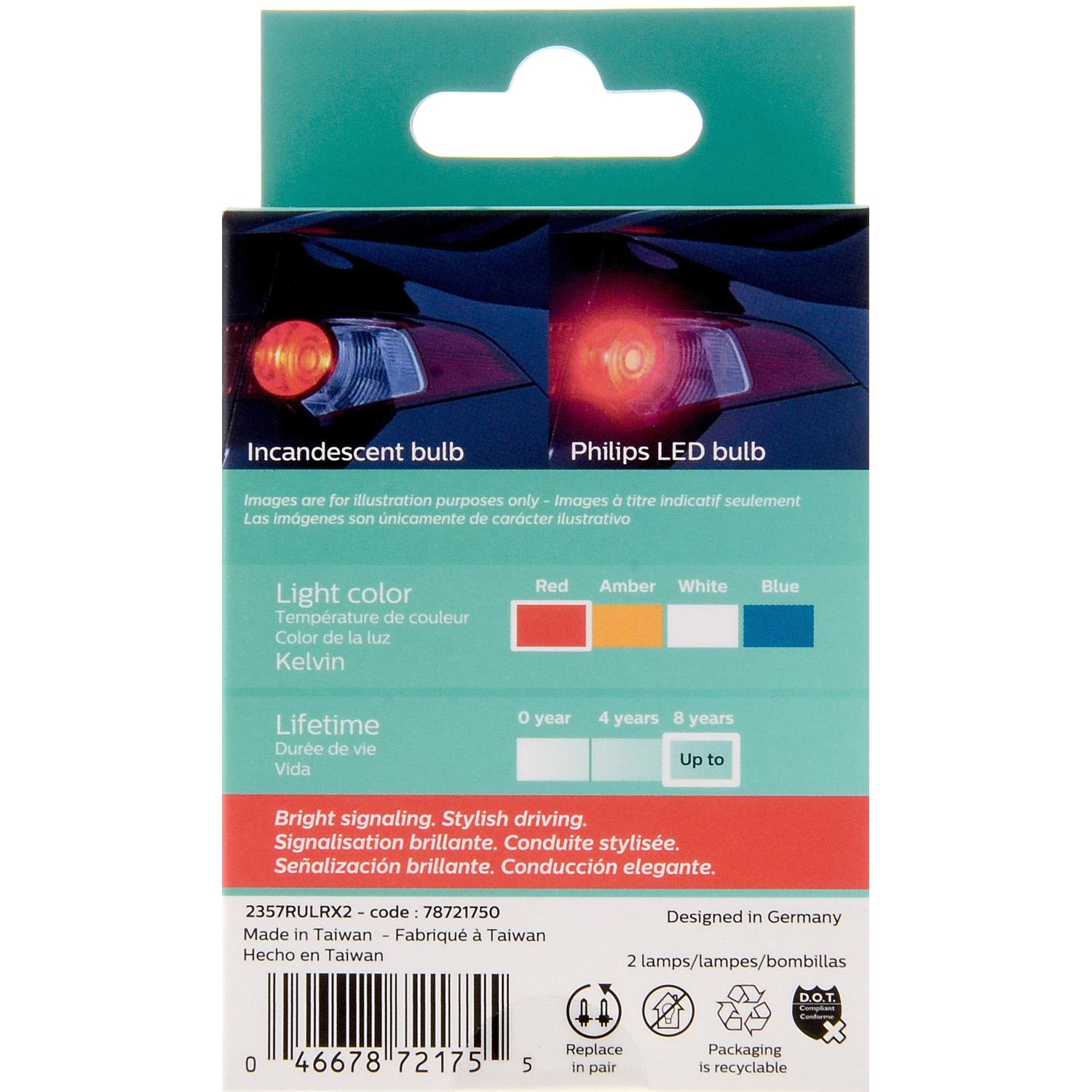 Philips 2357RLED Brake Light Bulb product image 6 of 10