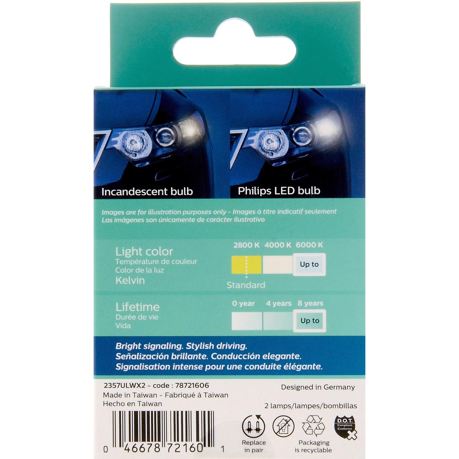 Philips 2357WLED - Multi Purpose Light Bulb Philips 2357WLED Daytime Running Light Bulb product image 6 of 10