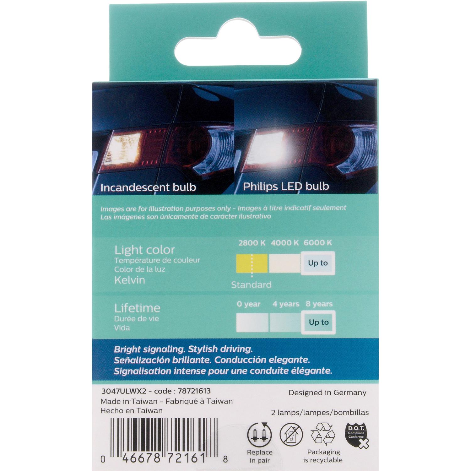 Philips 3047WLED - Multi Purpose Light Bulb Philips 3047WLED Back Up Light Bulb product image 6 of 10