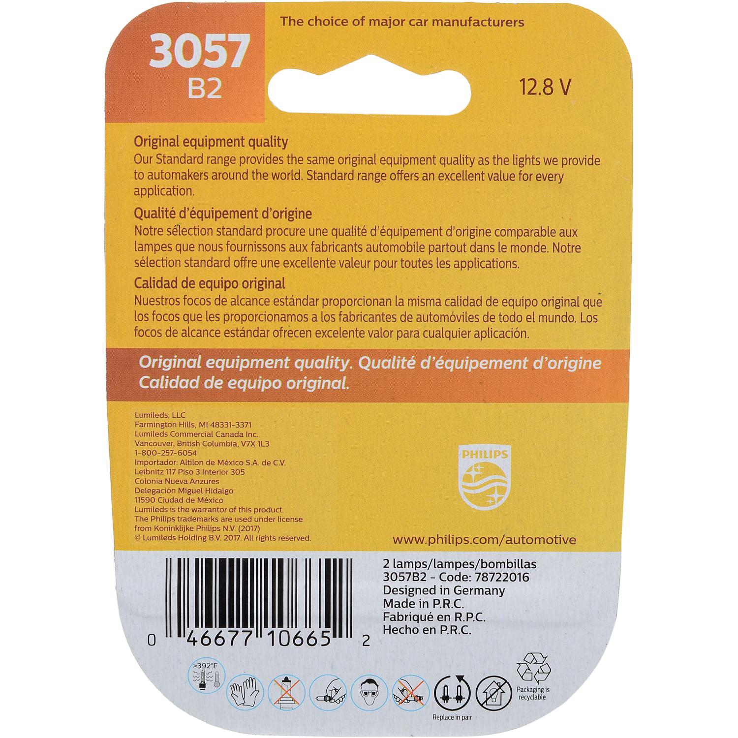 Philips 3057B2 - Center High Mount Stop Light Bulb Philips 3057B2 Back Up Light Bulb product image 7 of 16