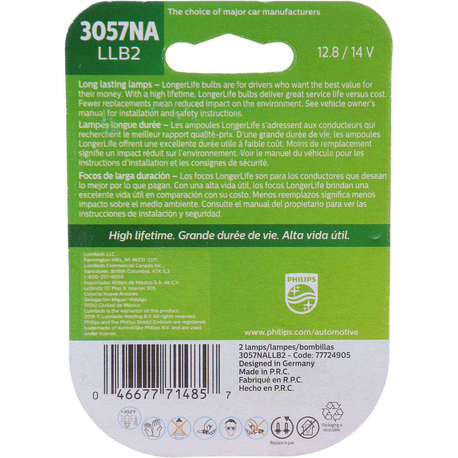 Philips 3057NALLB2 - Turn Signal Light Bulb Philips 3057NALLB2 Parking Light Bulb product image 6 of 10