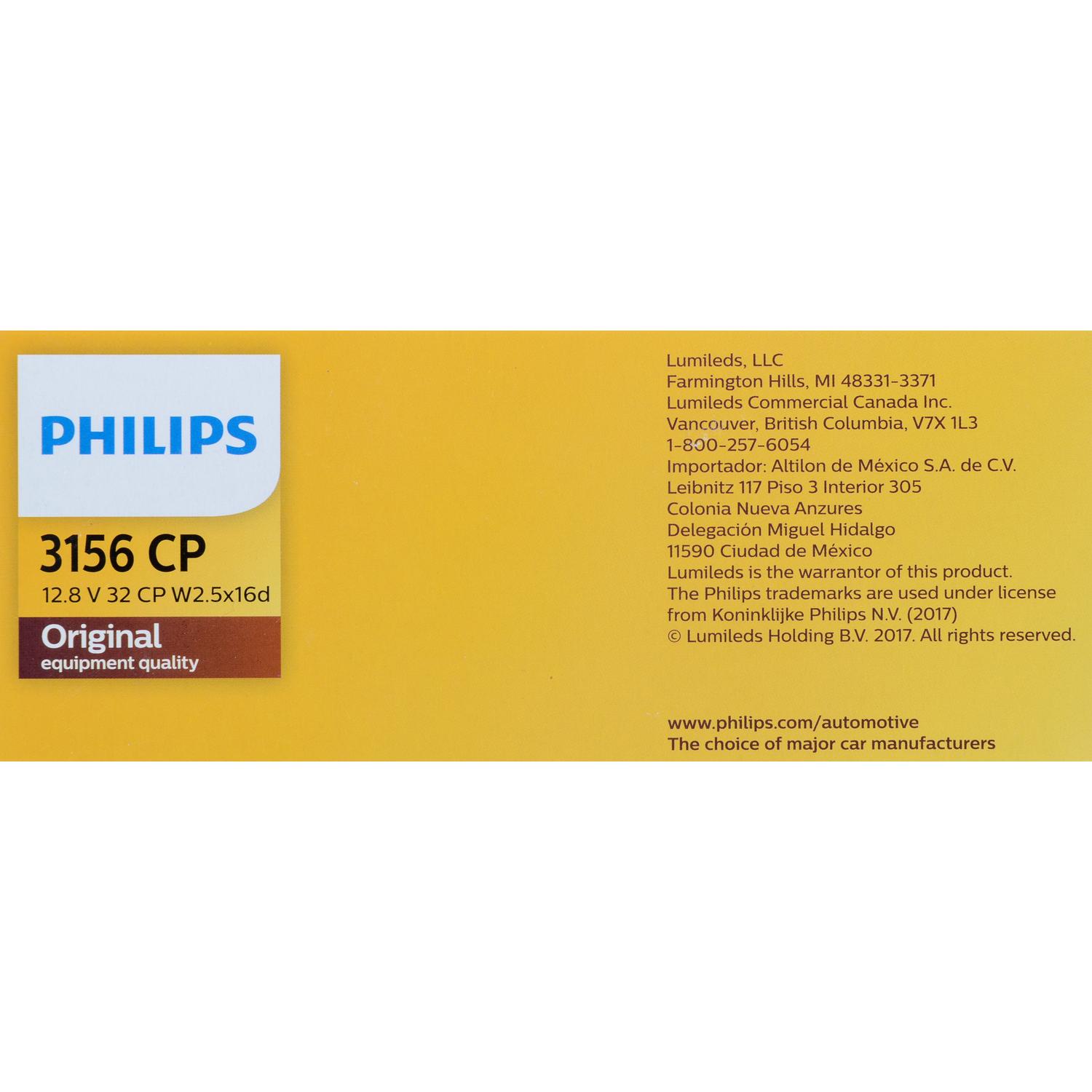 Philips 3156CP Back Up Light Bulb product image 6 of 10