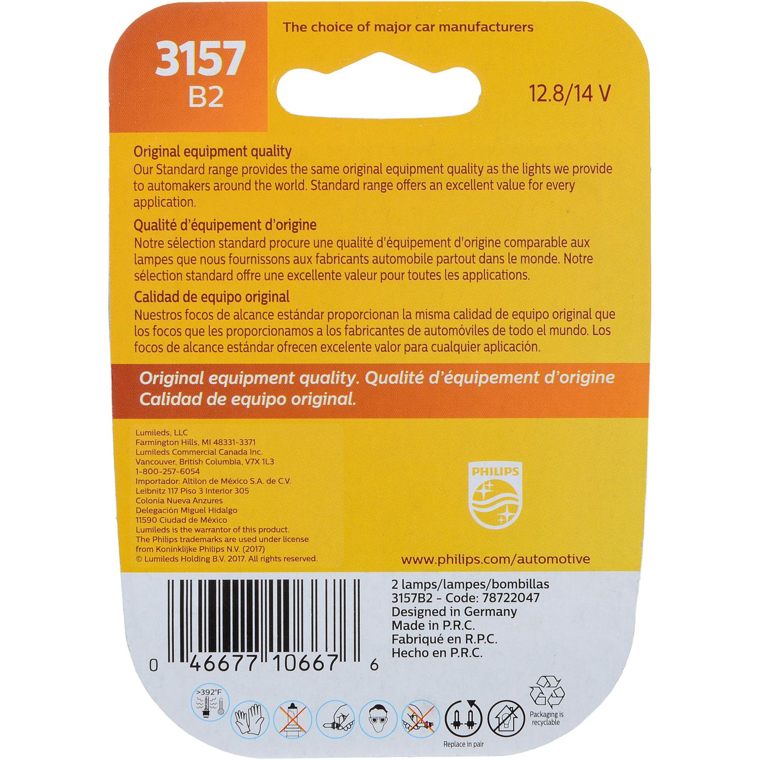 Philips 3157B2 - Center High Mount Stop Light Bulb Philips 3157B2 Back Up Light Bulb product image 6 of 10