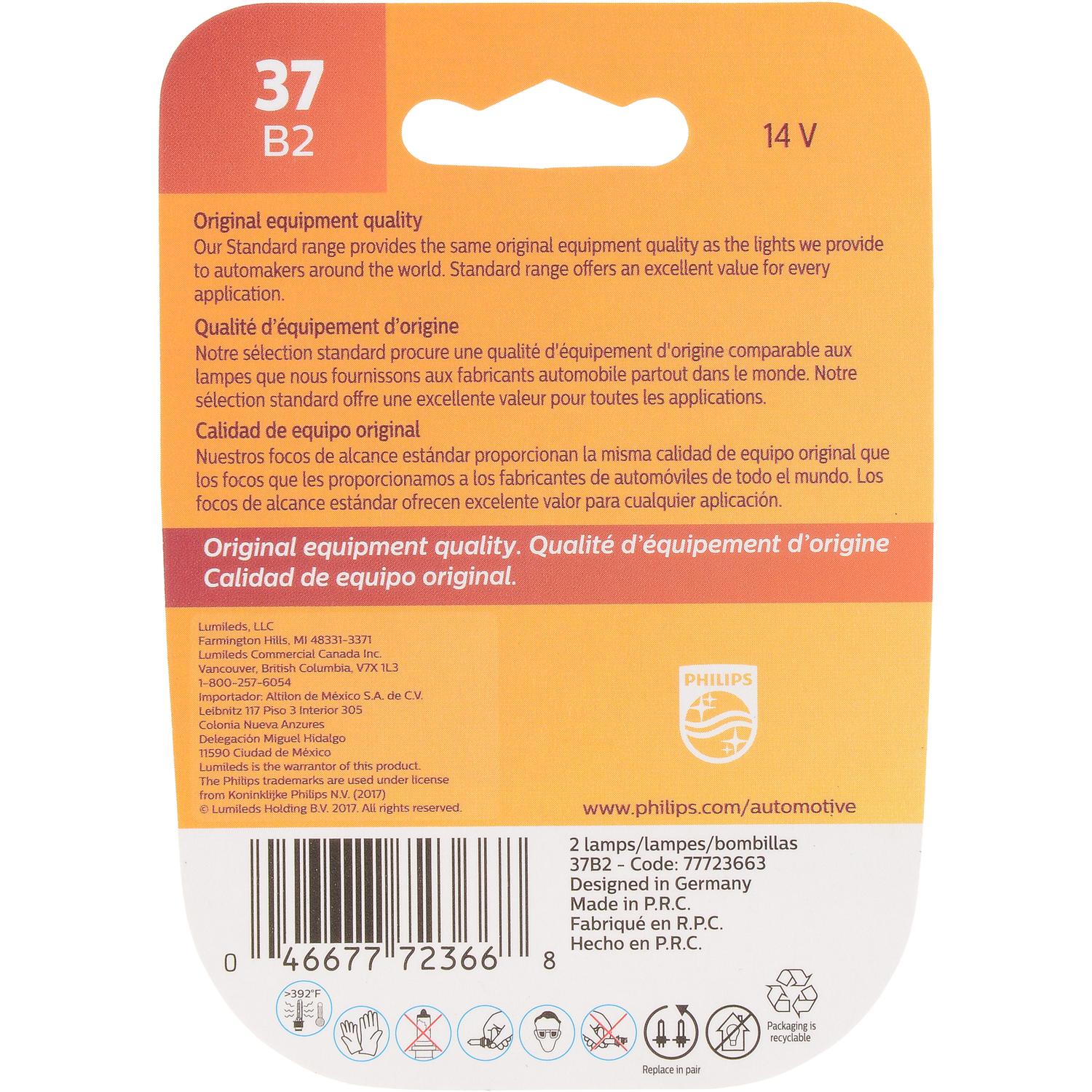 Philips 37B2 Ash Tray Light Bulb product image 6 of 10