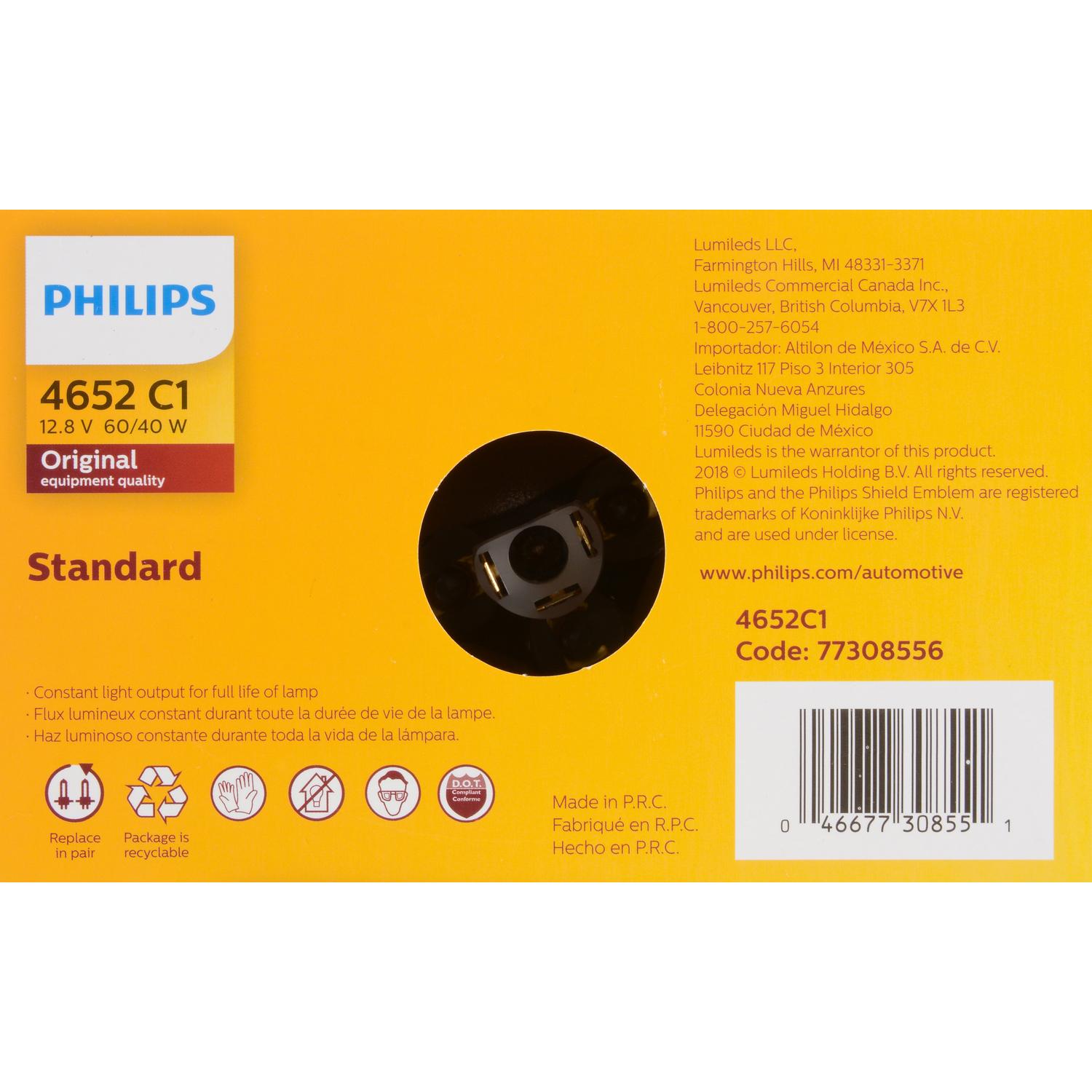 Philips 4652C1 - Headlight Bulb Philips 4652C1 Headlight Bulb product image 6 of 10