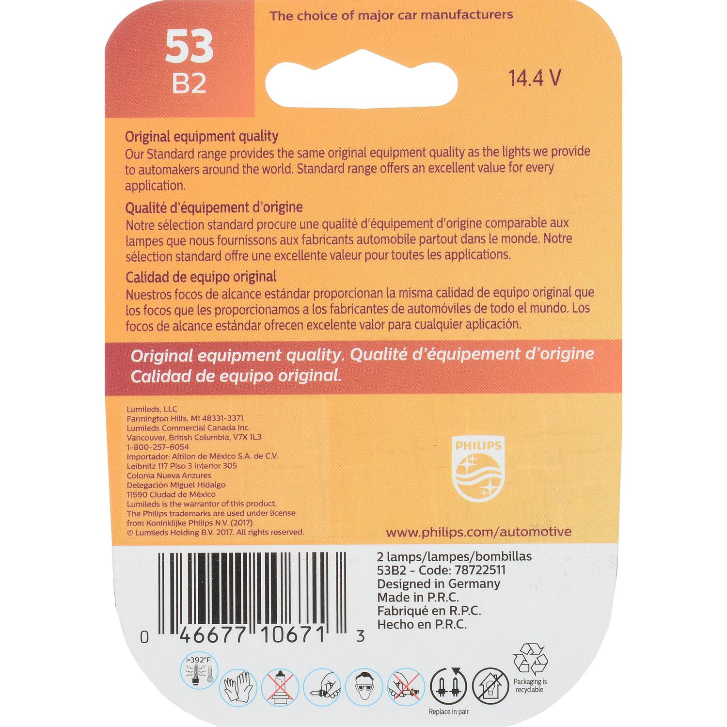 Philips 53B2 - Multi Purpose Light Bulb Philips 53B2 Ash Tray Light Bulb product image 6 of 10