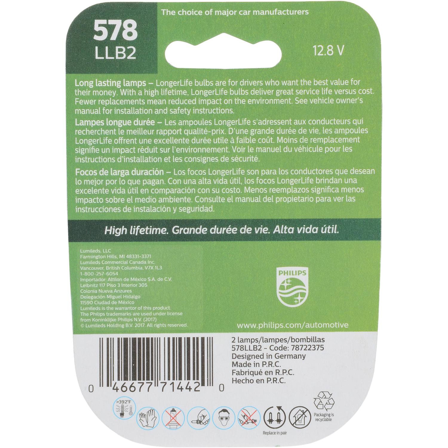 Philips 578LLB2 - Multi Purpose Light Bulb Philips 578LLB2 Cargo Box Light Bulb product image 6 of 10