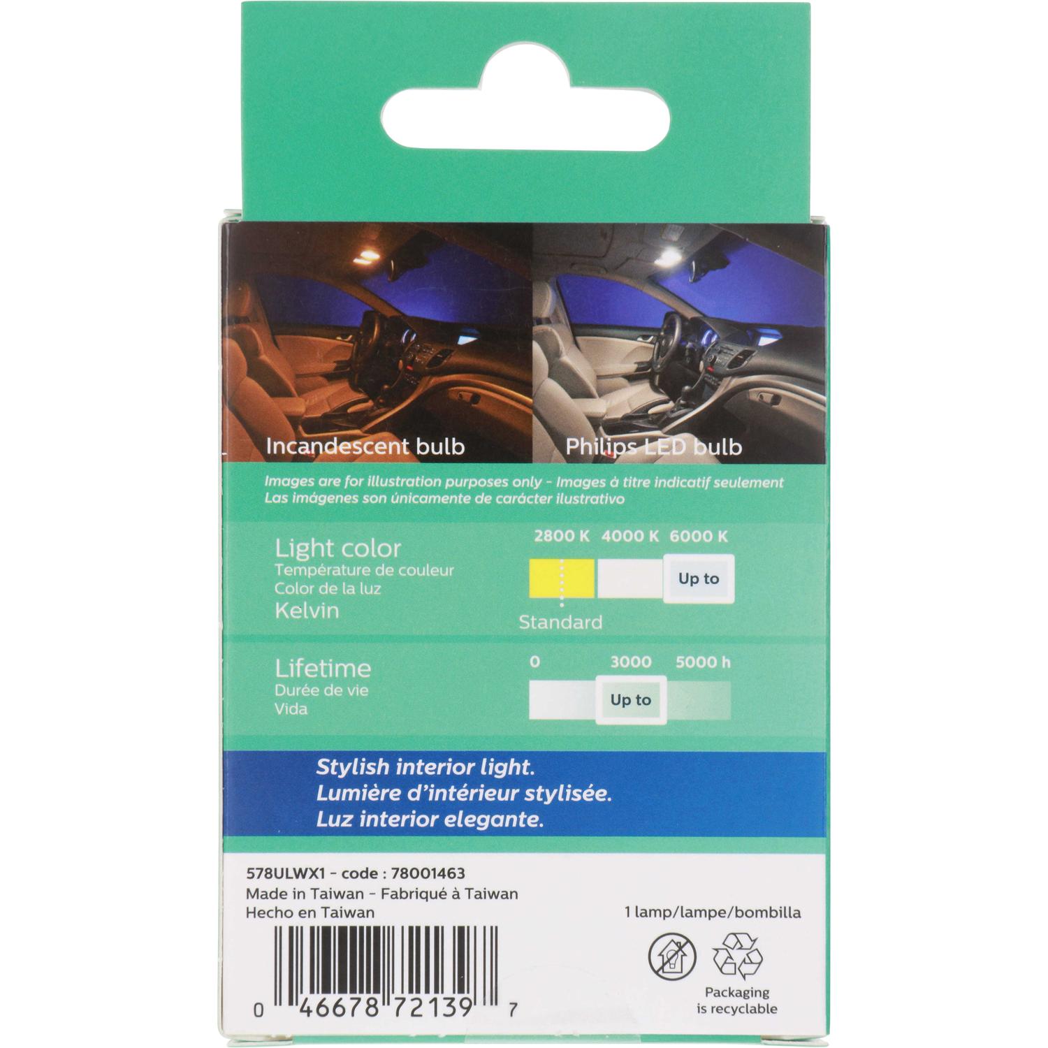 Philips 578WLED - Multi Purpose Light Bulb Philips 578WLED Cargo Box Light Bulb product image 7 of 11