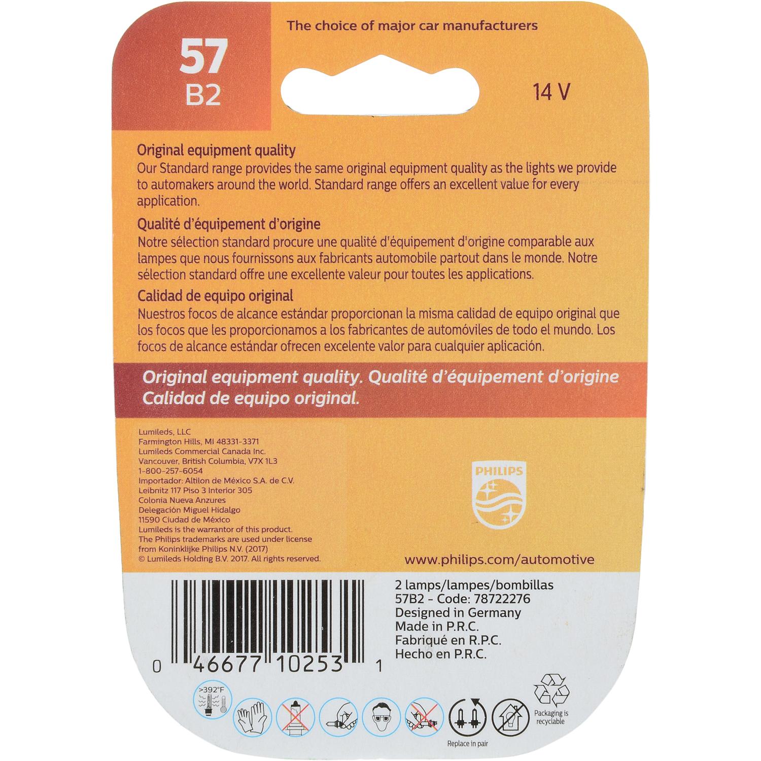 Philips 57B2 - Multi Purpose Light Bulb Philips 57B2 Ash Tray Light Bulb product image 6 of 10