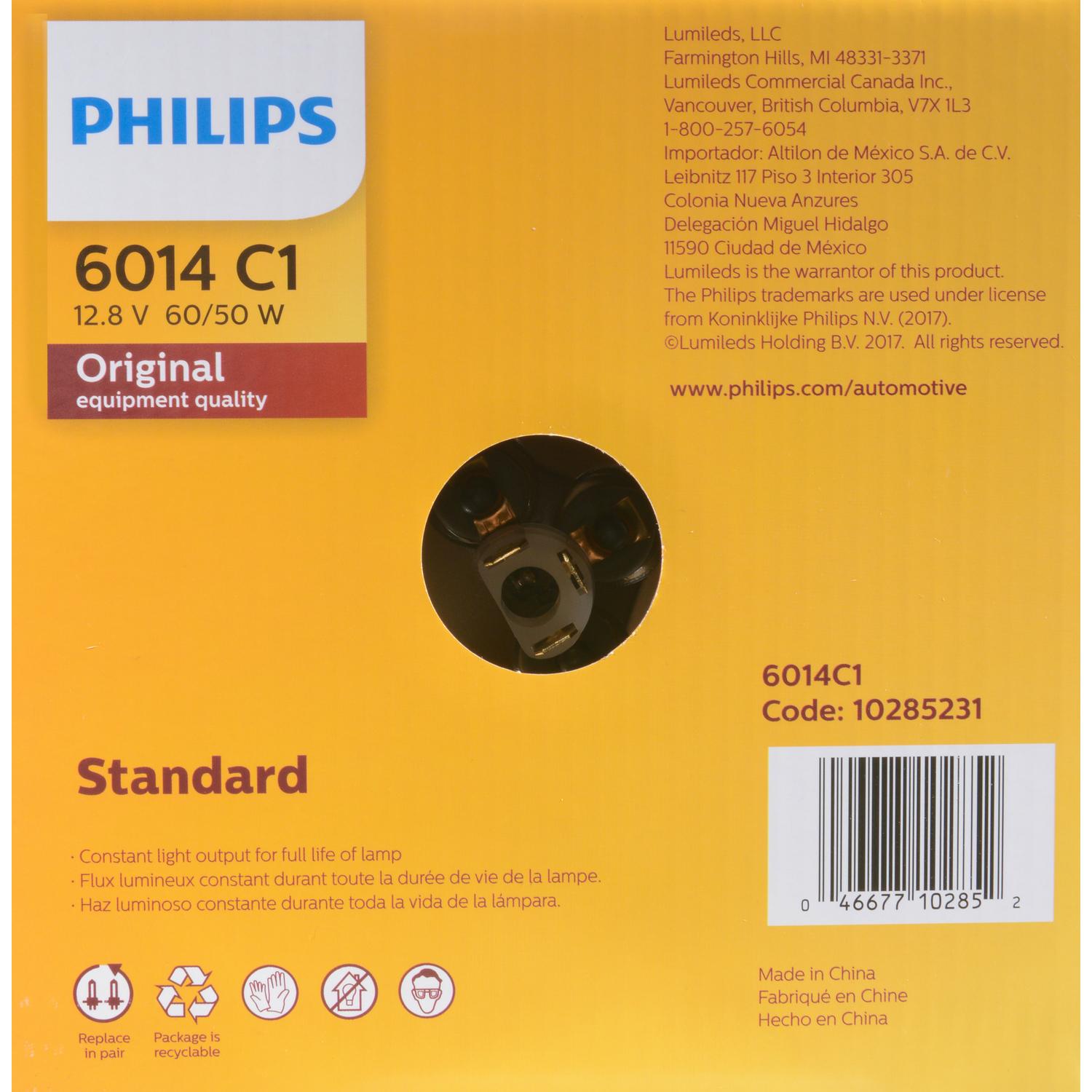 Philips 6014C1 - Headlight Bulb Philips 6014C1 Headlight Bulb product image 6 of 10