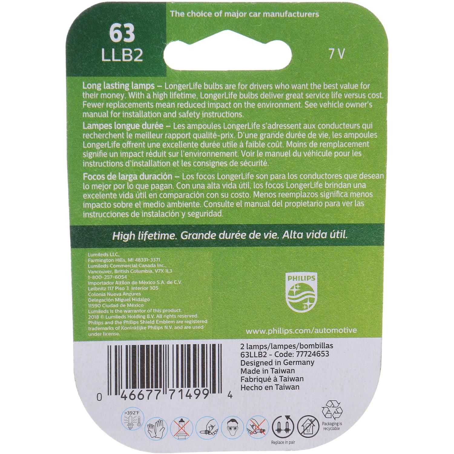 Philips 63LLB2 - Multi Purpose Light Bulb Philips 63LLB2 Clock Light Bulb product image 6 of 10