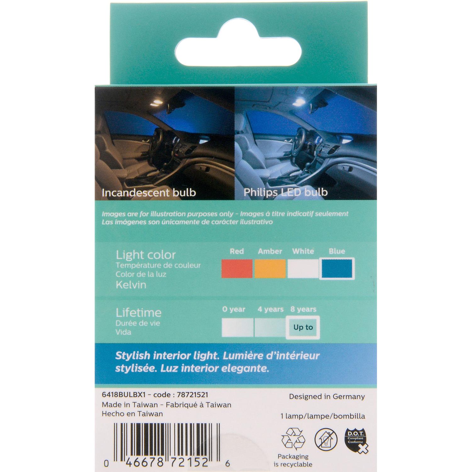 Philips 6418BLED Ash Tray Light Bulb product image 6 of 10
