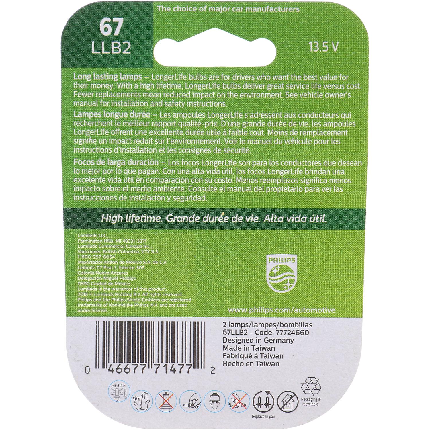 Philips 67LLB2 - Multi Purpose Light Bulb Philips 67LLB2 Clock Light Bulb product image 6 of 10