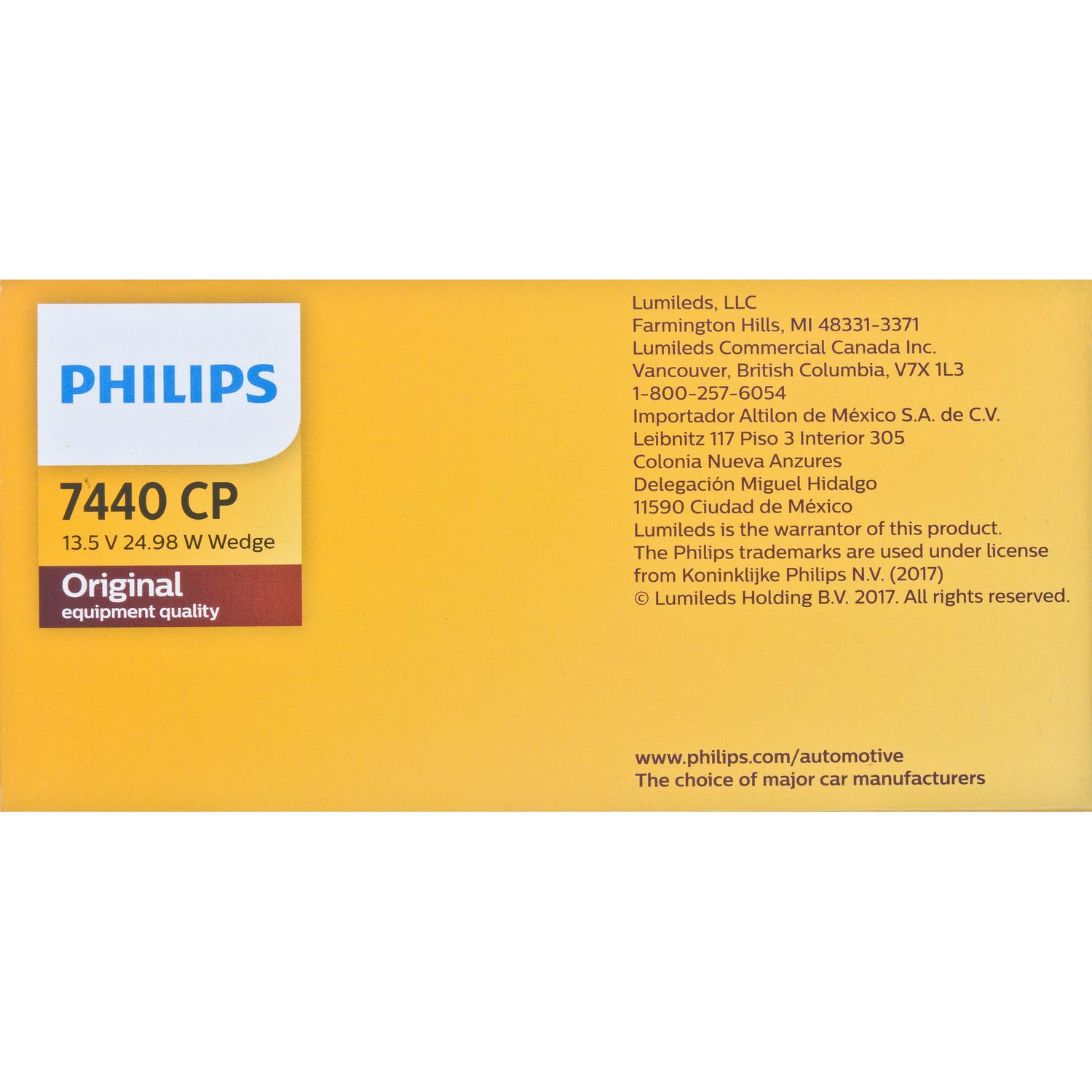 Philips 7440CP - Center High Mount Stop Light Bulb Philips 7440CP Back Up Light Bulb product image 5 of 9