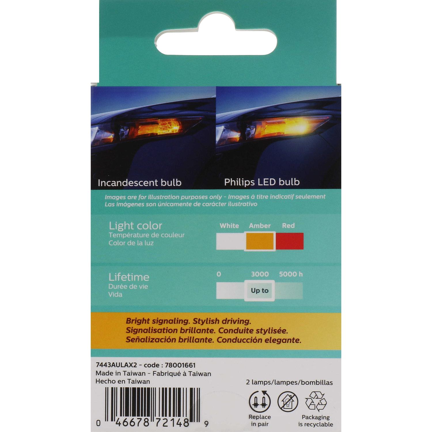 Philips 7443ALED - Multi Purpose Light Bulb Philips 7443ALED Daytime Running Light Bulb product image 7 of 11