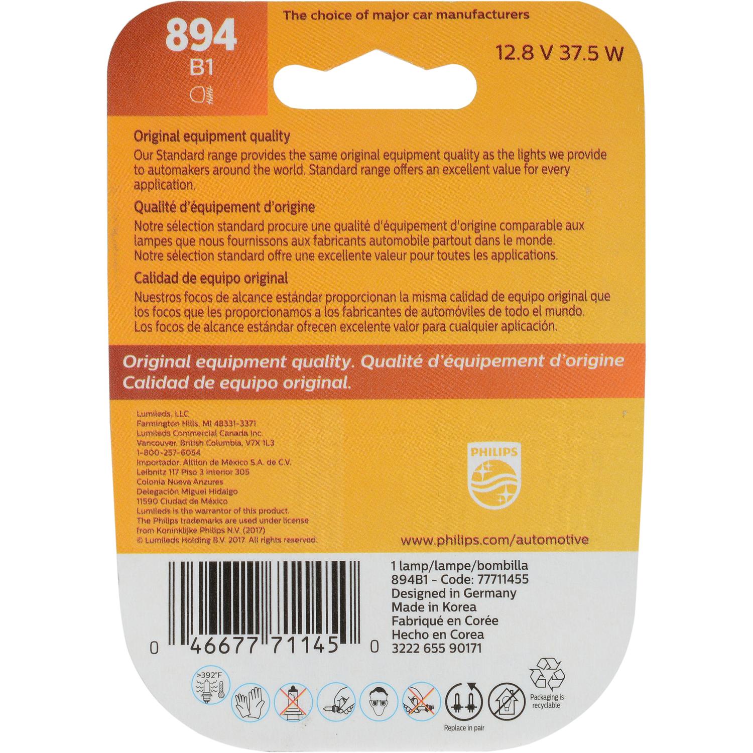 Philips 894B1 - Fog Light Bulb Philips 894B1 Fog Light Bulb product image 5 of 8