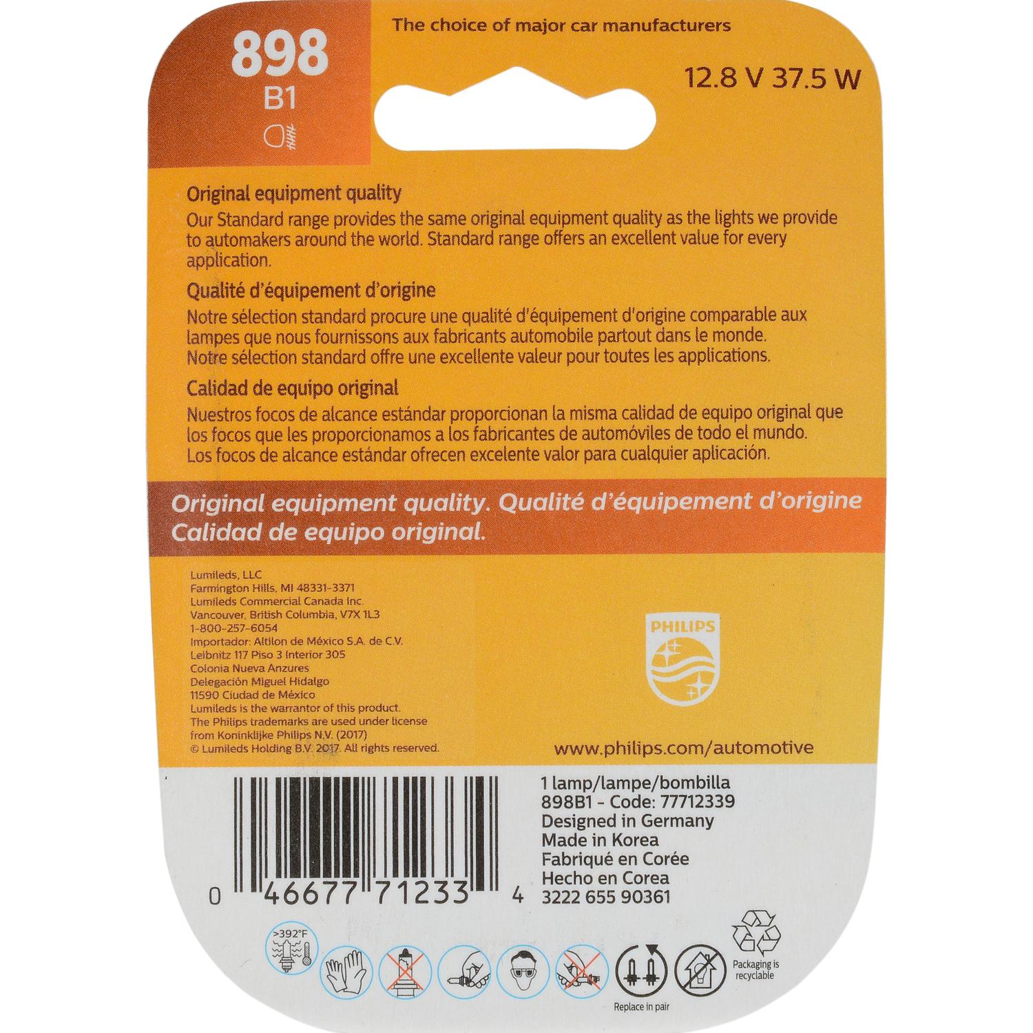 Philips 898B1 - Fog Light Bulb Philips 898B1 Fog Light Bulb product image 5 of 8