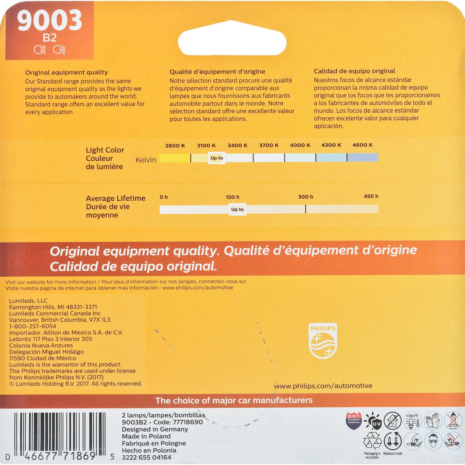 Philips 9003B2 Daytime Running Light Bulb product image 5 of 8