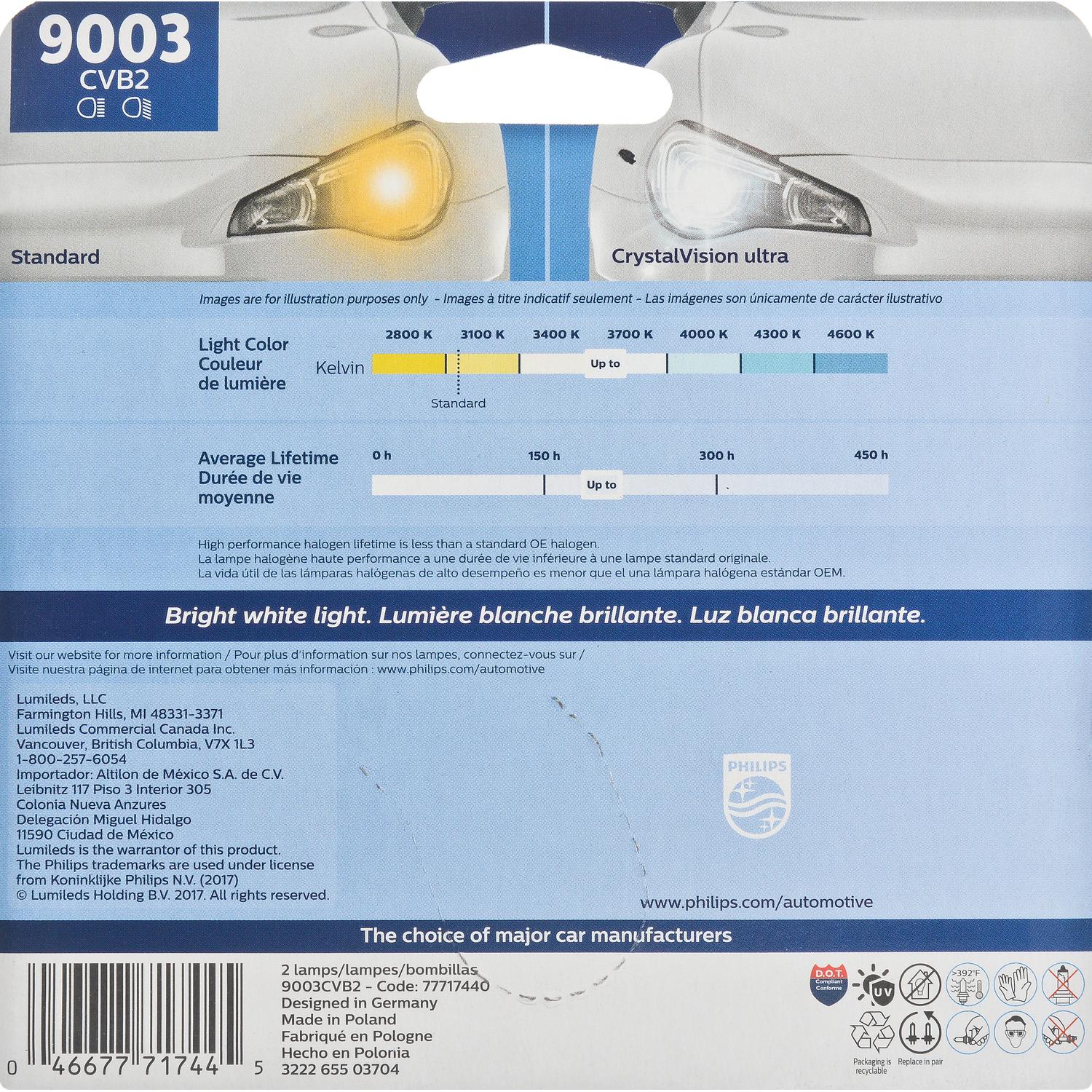 Philips 9003CVB2 - Turn Signal Light Bulb Philips 9003CVB2 Daytime Running Light Bulb product image 5 of 8