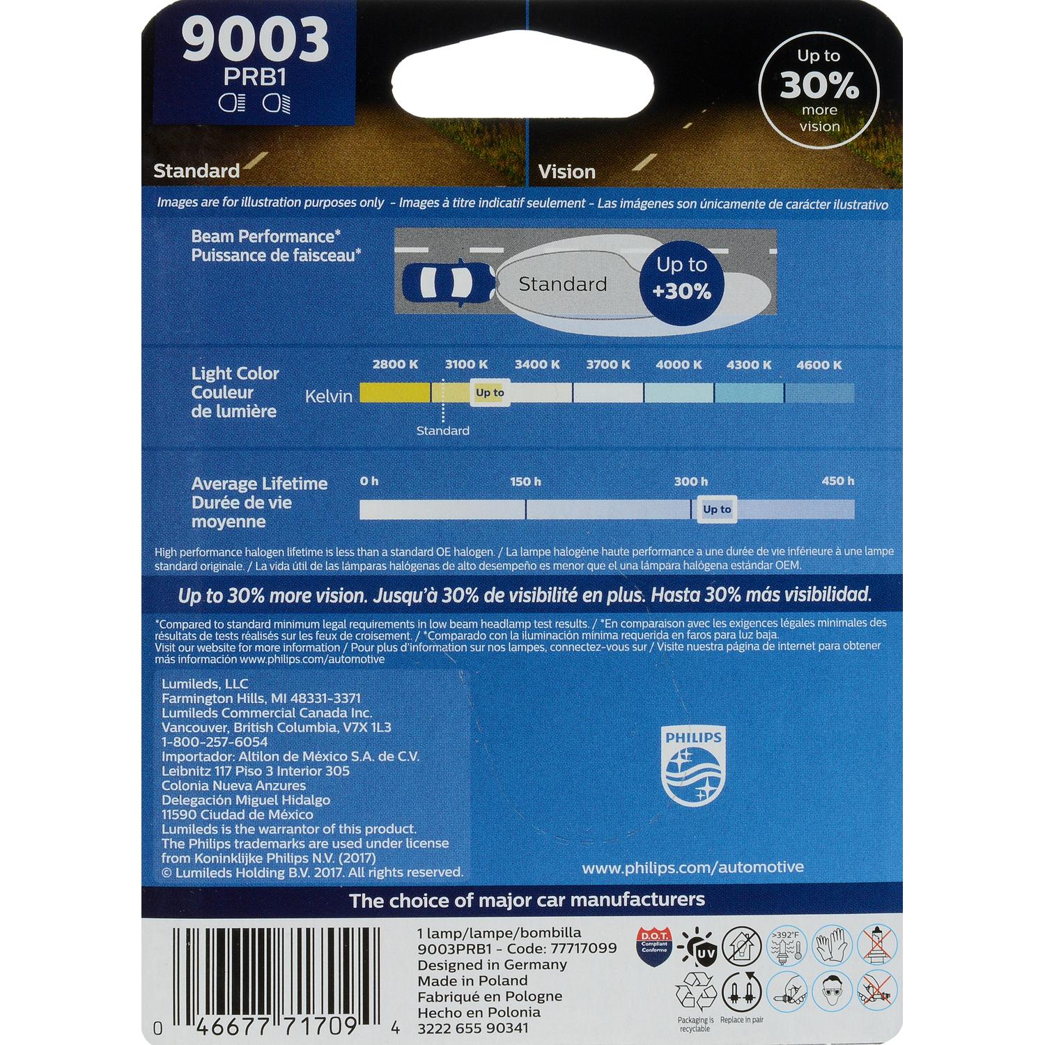 Philips 9003PRB1 - Turn Signal Light Bulb Philips 9003PRB1 Daytime Running Light Bulb product image 5 of 8