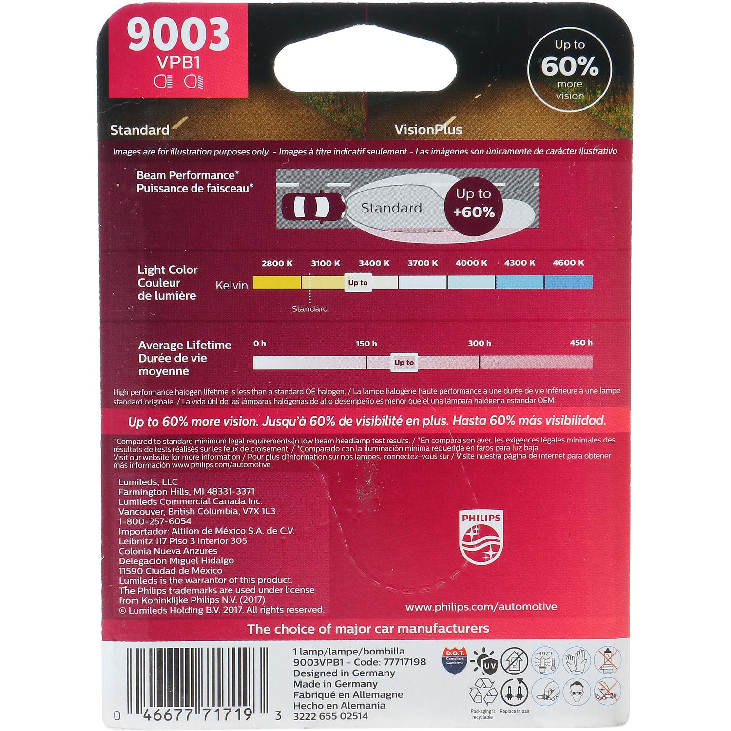 Philips 9003VPB1 - Turn Signal Light Bulb Philips 9003VPB1 Daytime Running Light Bulb product image 6 of 10