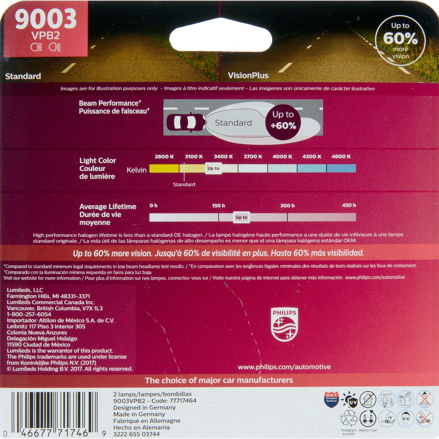 Philips 9003VPB2 - Turn Signal Light Bulb Philips 9003VPB2 Daytime Running Light Bulb product image 5 of 8