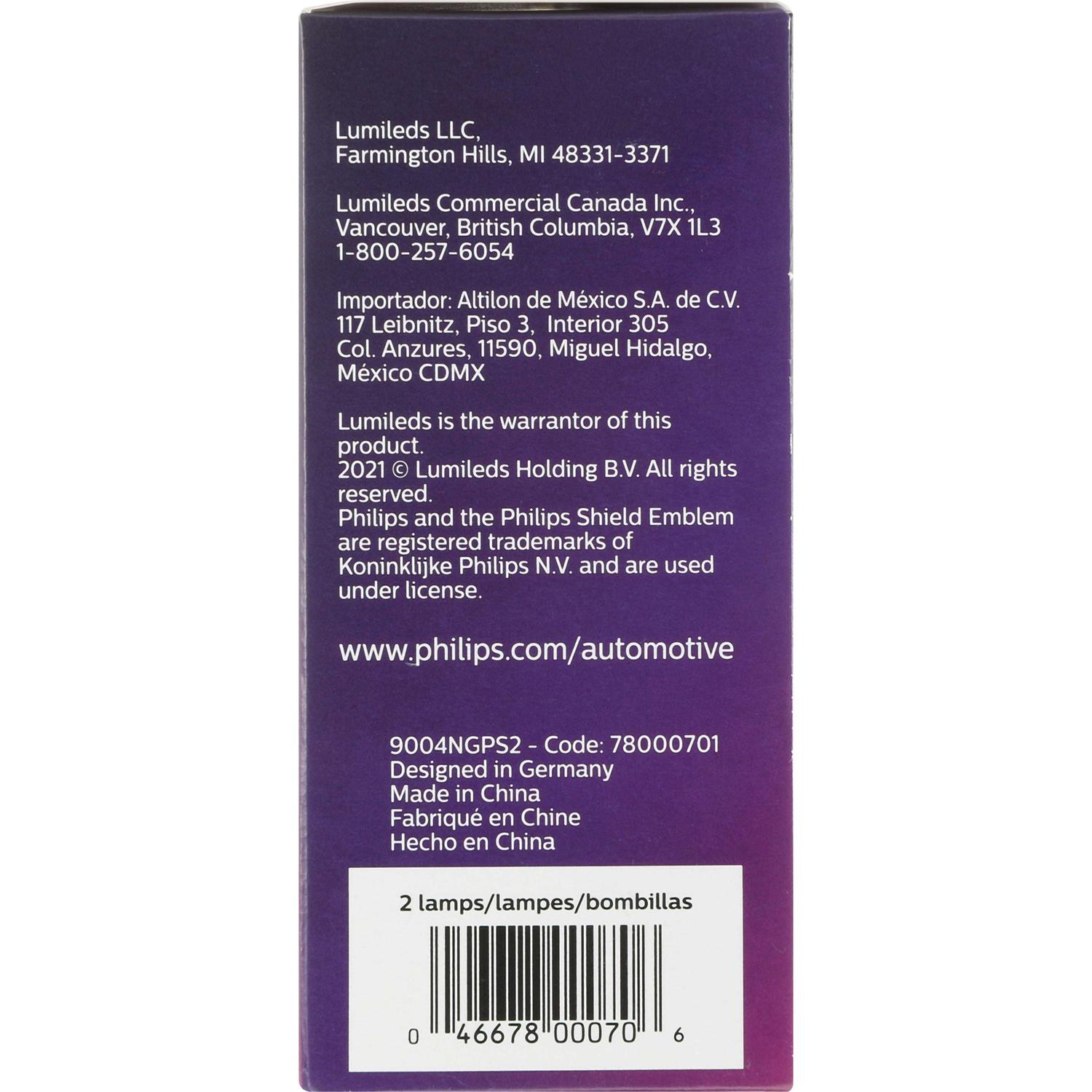 Philips 9004NGPS2 - Headlight Bulb Philips 9004NGPS2 Headlight Bulb product image 10 of 11