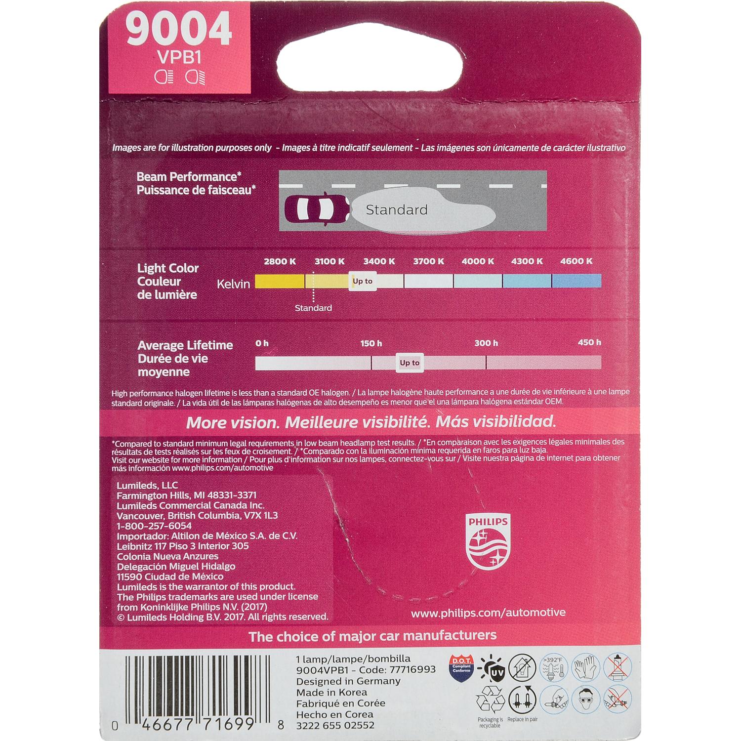 Philips 9004VPB1 - Headlight Bulb Philips 9004VPB1 Headlight Bulb product image 6 of 10