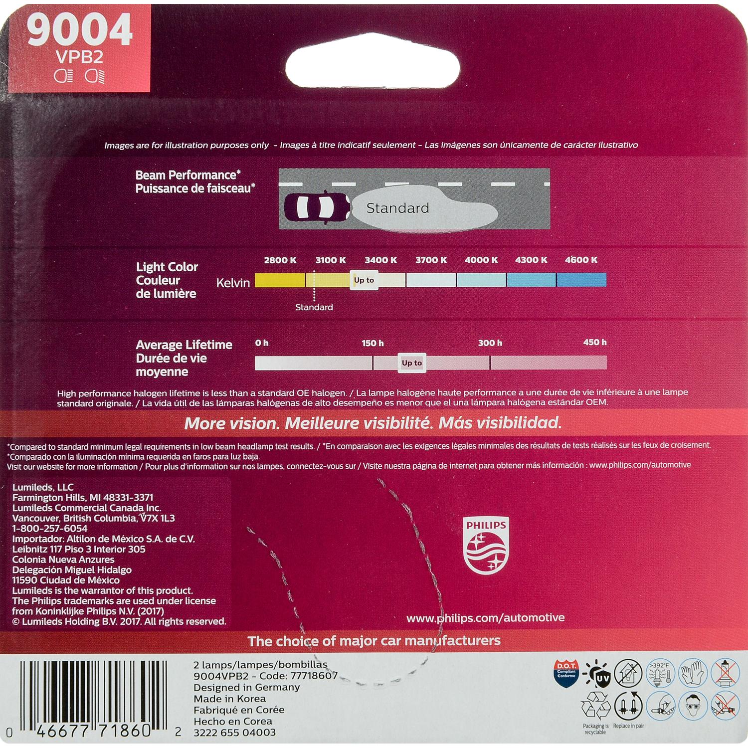 Philips 9004VPB2 - Headlight Bulb Philips 9004VPB2 Headlight Bulb product image 6 of 10
