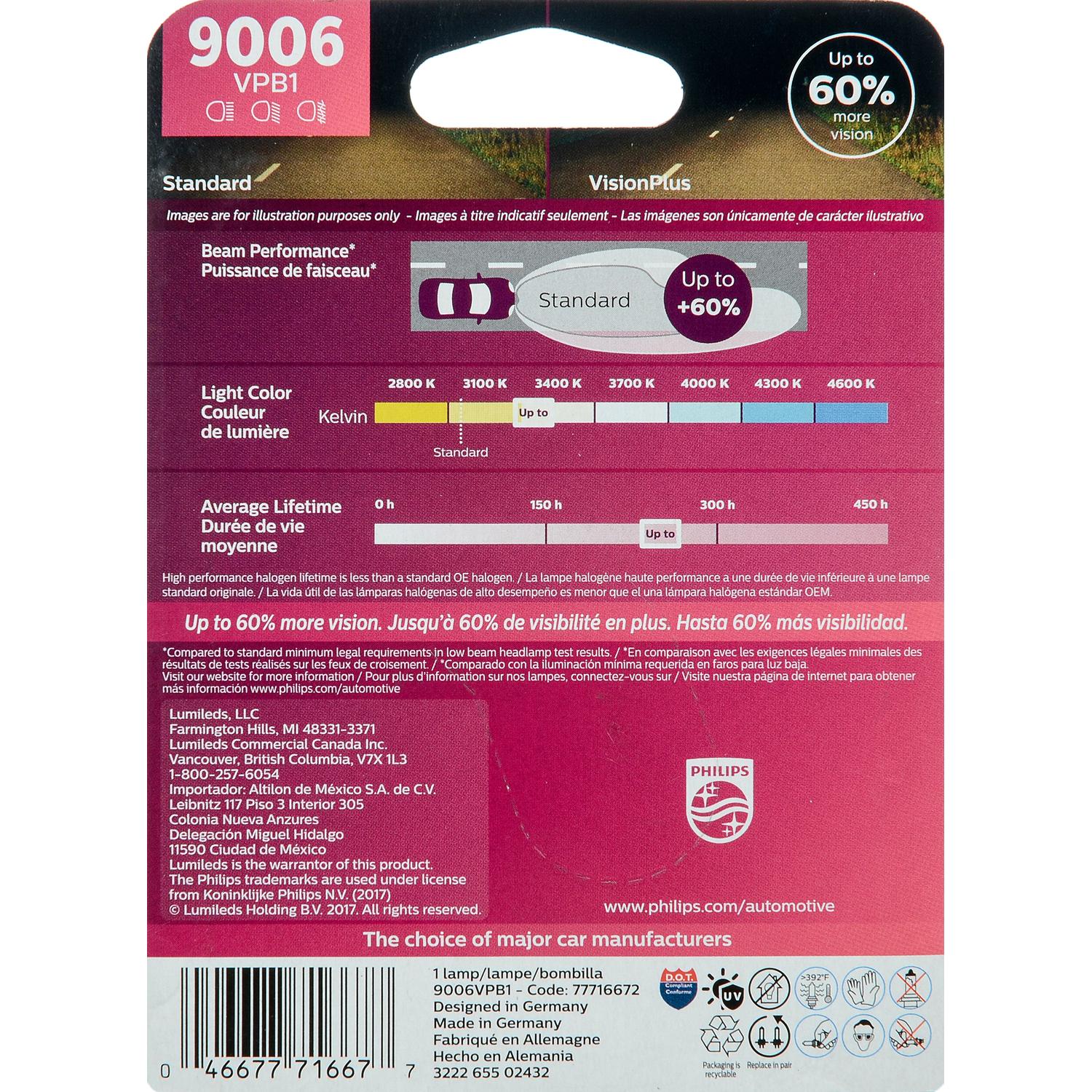 Philips 9006VPB1 - Turn Signal Light Bulb Philips 9006VPB1 Daytime Running Light Bulb product image 11 of 20