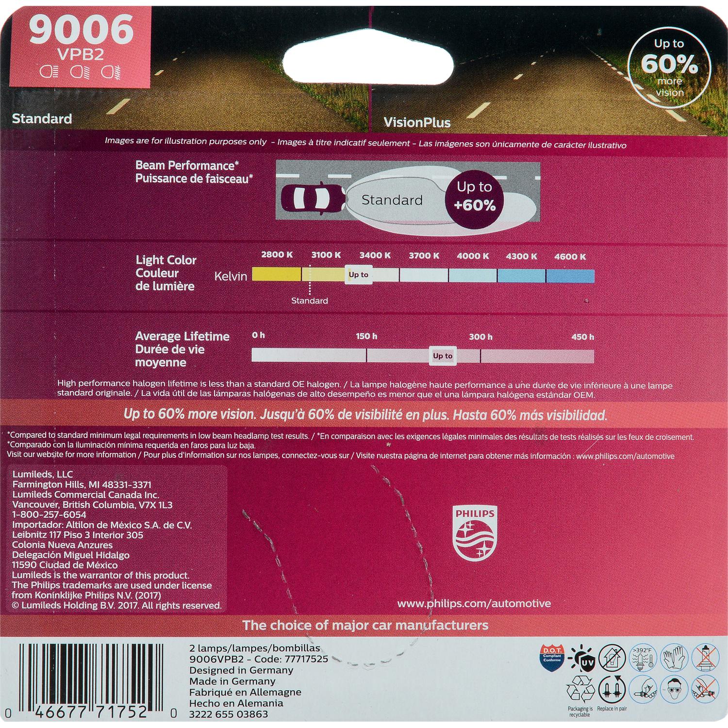 Philips 9006VPB2 - Turn Signal Light Bulb Philips 9006VPB2 Daytime Running Light Bulb product image 11 of 20