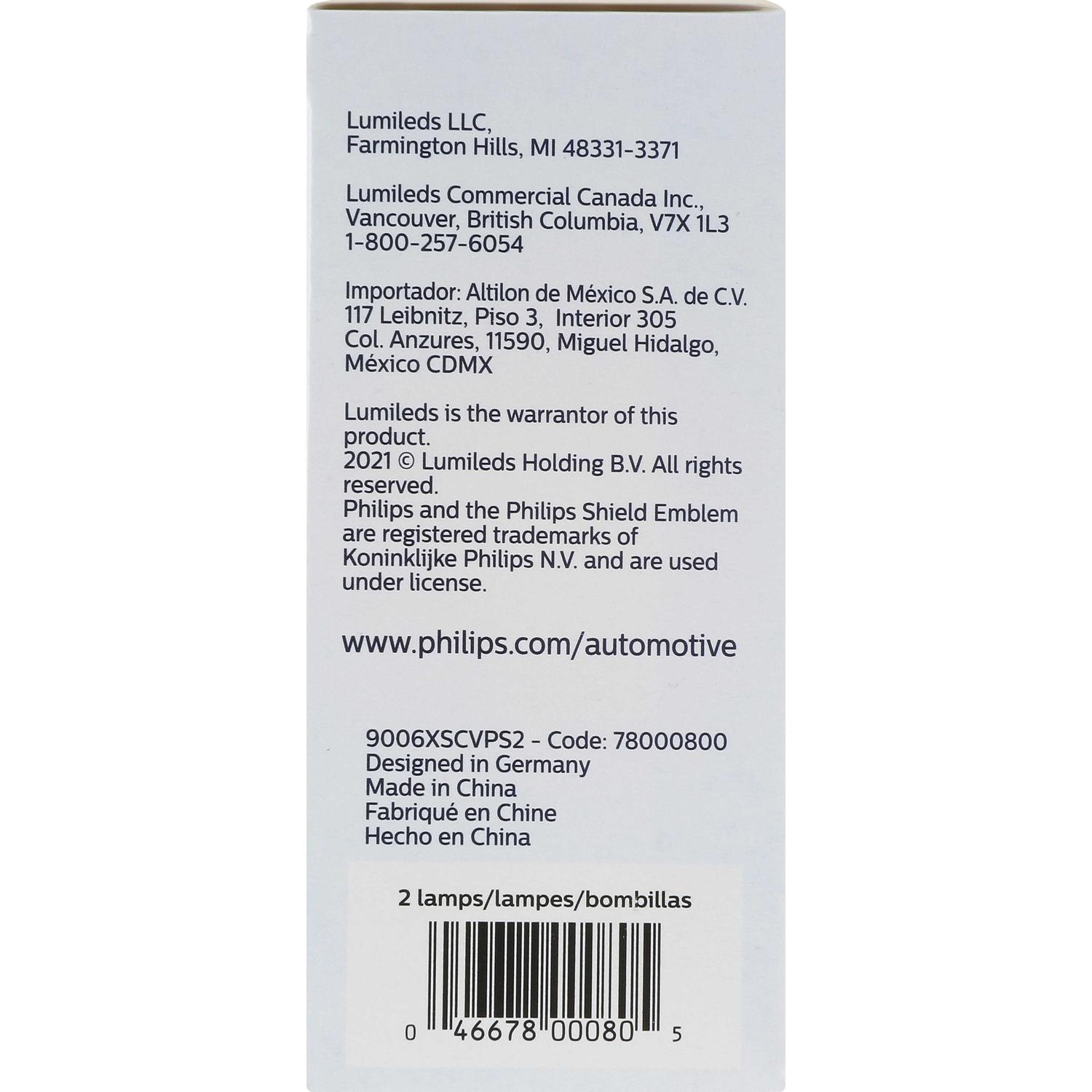 Philips 9006XSCVPS2 Headlight Bulb product image 10 of 11