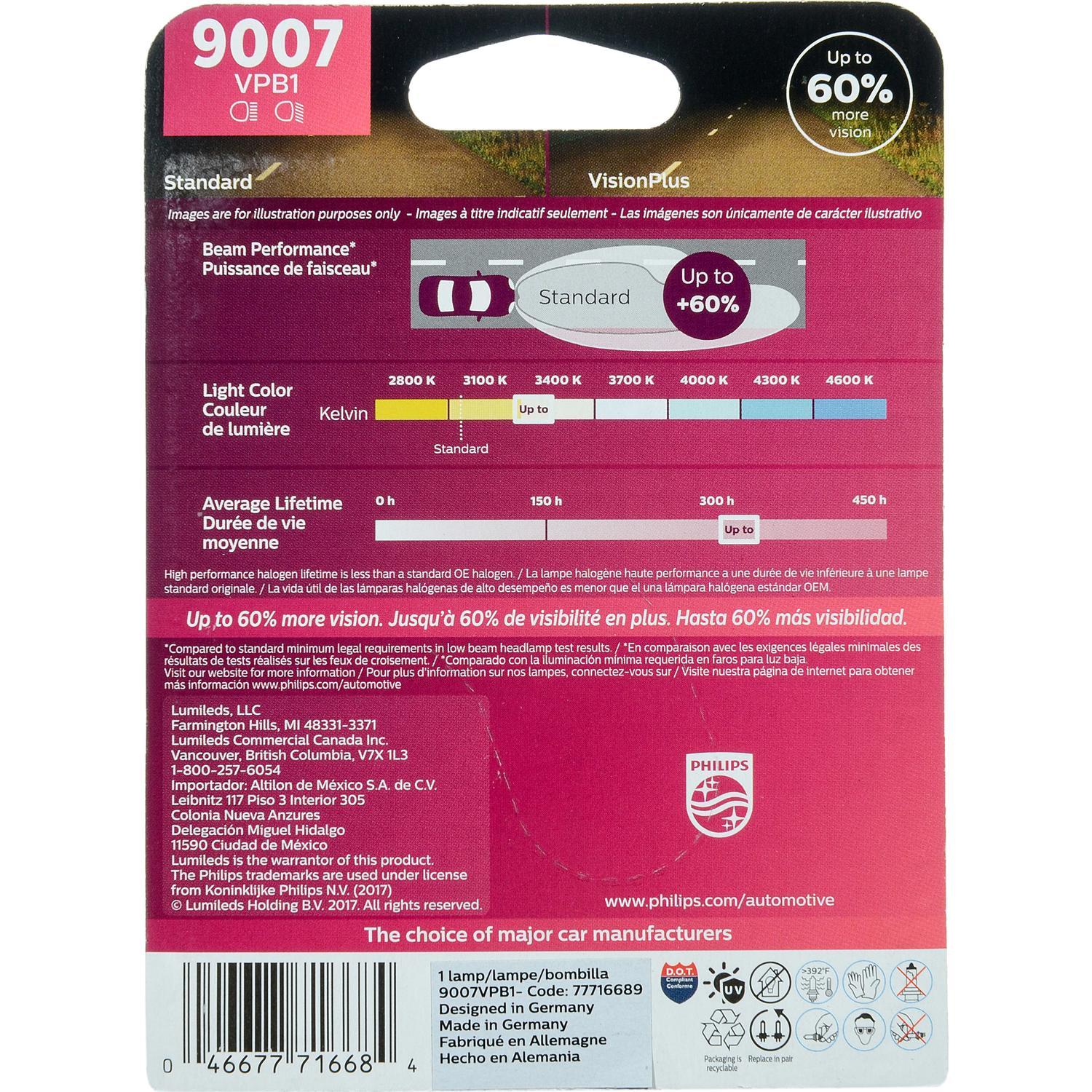 Philips 9007VPB1 Daytime Running Light Bulb product image 6 of 10
