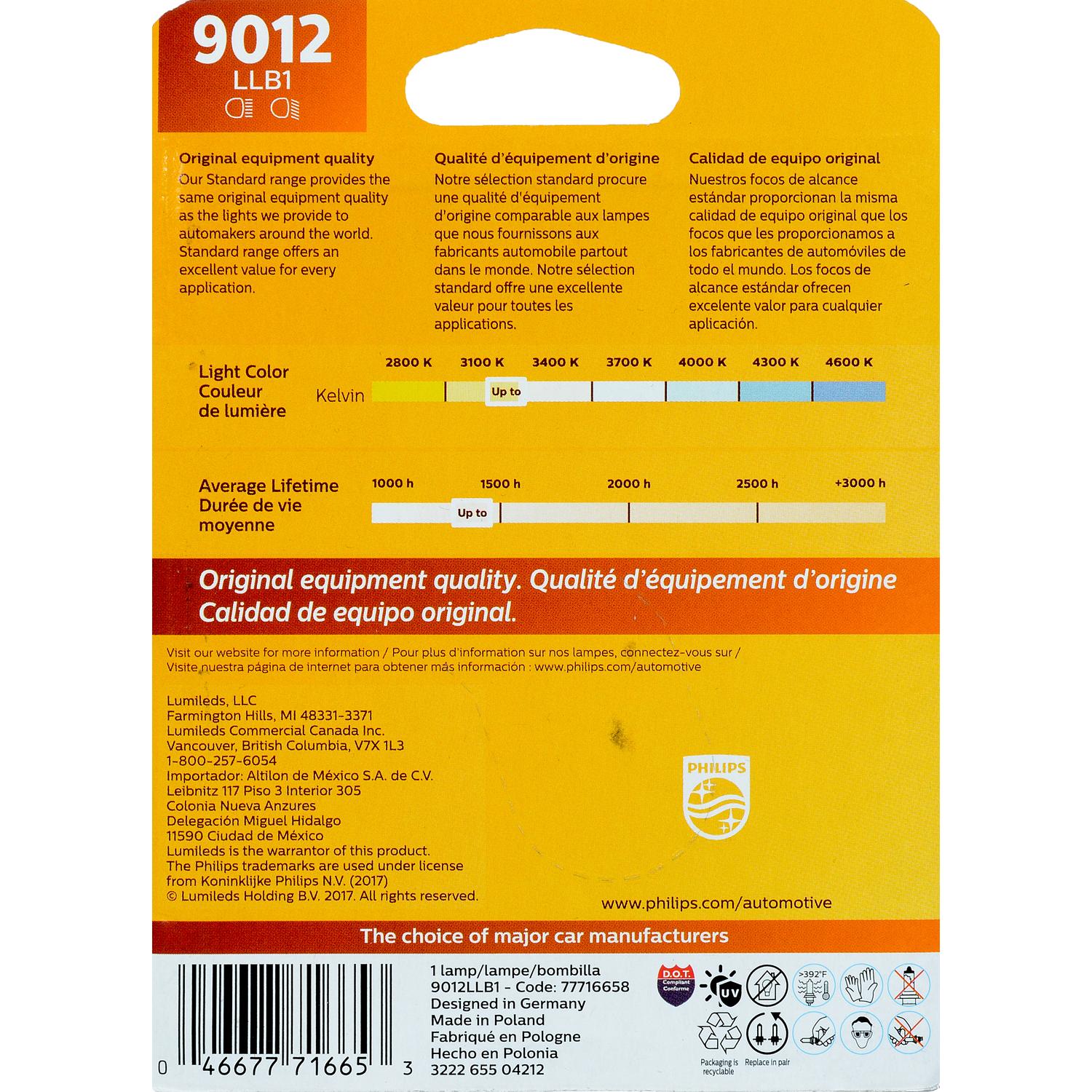 Philips 9012LLB1 Daytime Running Light Bulb product image 4 of 7